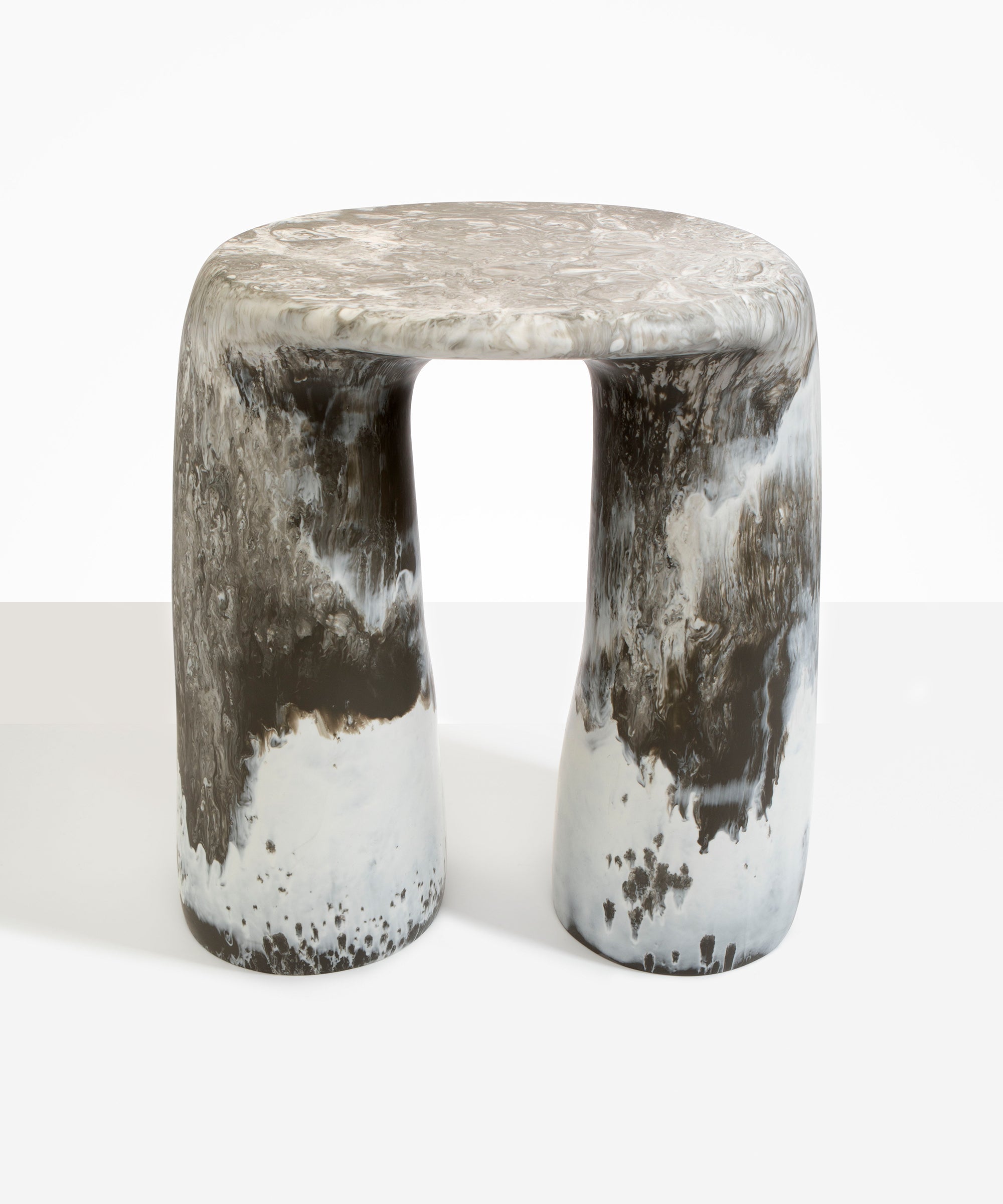 Dinosaur Designs Rock Tower Table in Granite Colour resin