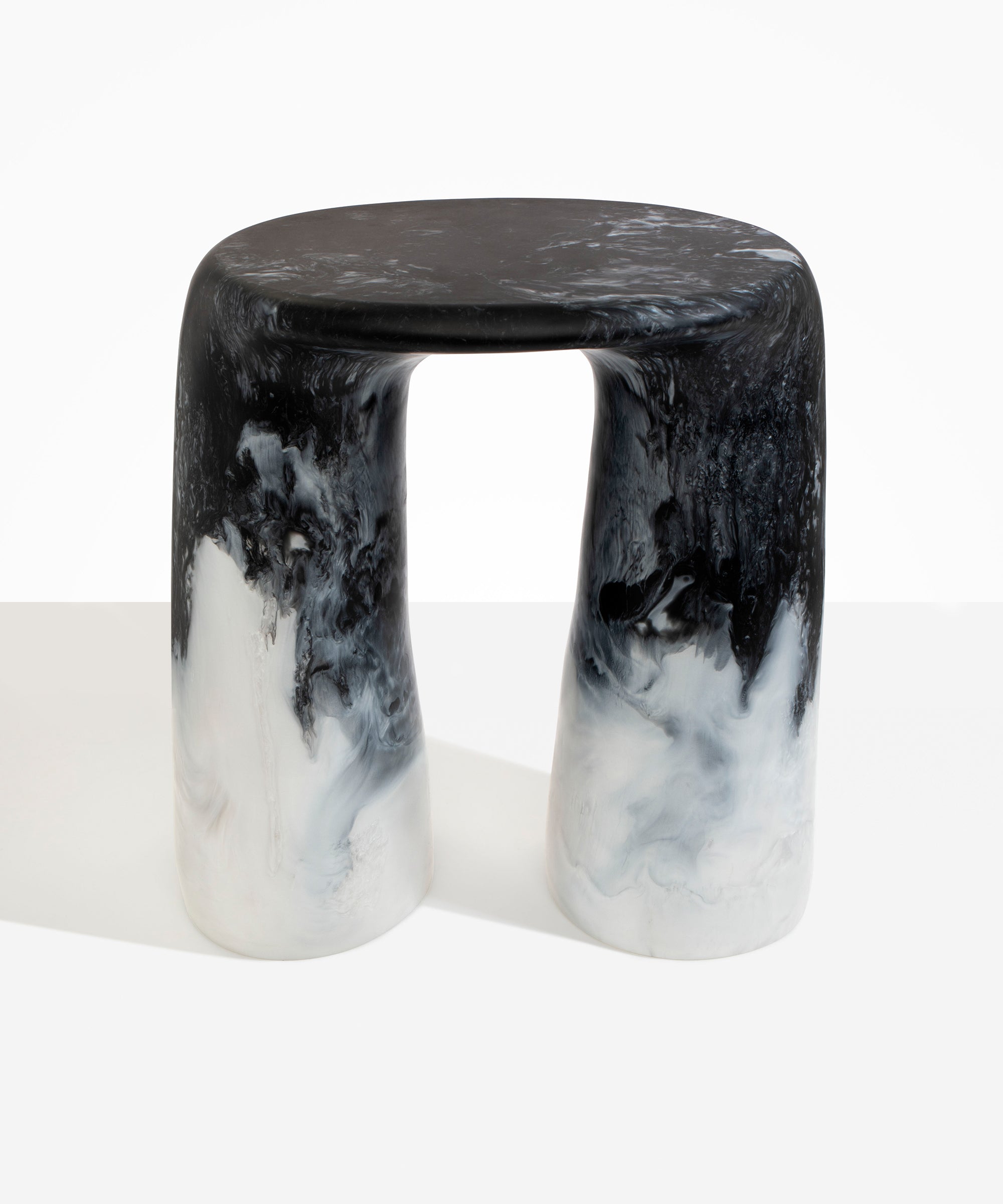 Dinosaur Designs Rock Tower Table in Slate Colour resin