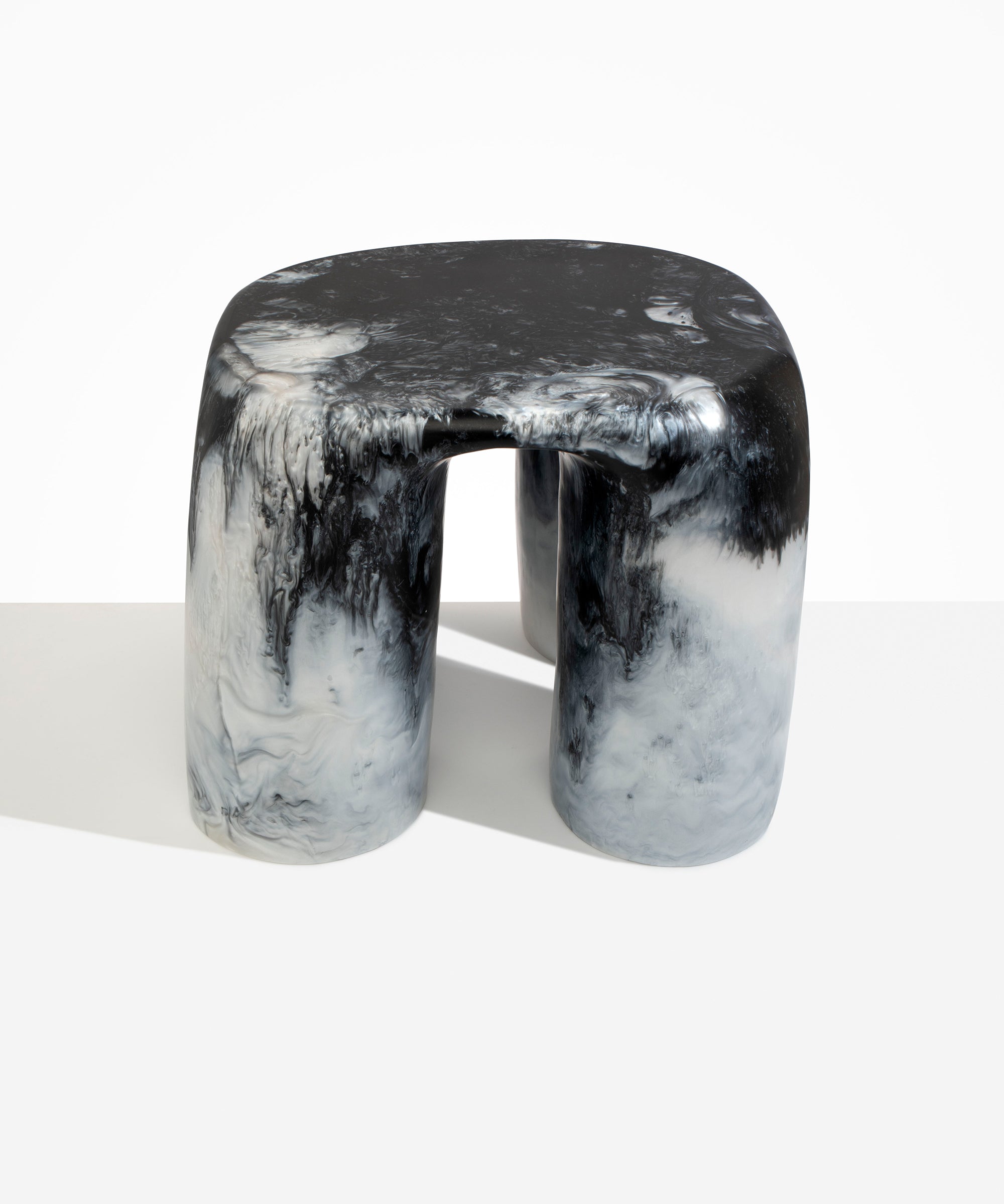 Dinosaur Designs 4 Leg Rock Tower Table in Slate Colour resin