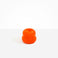 Dinosaur Designs Medium Beehive Vase in Tangerine — handcrafted marbled orange and clear resin vase with stacked bubble silhouette and wide opening..