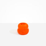 Dinosaur Designs Medium Beehive Vase in Tangerine — handcrafted marbled orange and clear resin vase with stacked bubble silhouette and wide opening..