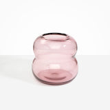 Dinosaur Designs Large Glass Beehive Vase in Pink — handblown pink glass vase with stacked round silhouette and wide open rim