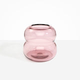 Dinosaur Designs Large Glass Beehive Vase in Pink — handblown pink glass vase with stacked round silhouette and wide open rim