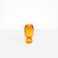 Dinosaur Designs Small Glass Rockpool Vase in Amber — handblown amber glass vase with rounded bulbous body and small spherical pedestal base