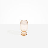 Dinosaur Designs Small Glass Rockpool Vase in Clear Brown — handblown transparent brown glass vase with rounded bulbous body and small spherical pedestal base