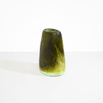 Dinosaur Designs Large Pebble Vase in Malachite — handcrafted marbled green and blue resin vase with smooth rounded pebble form and narrow opening
