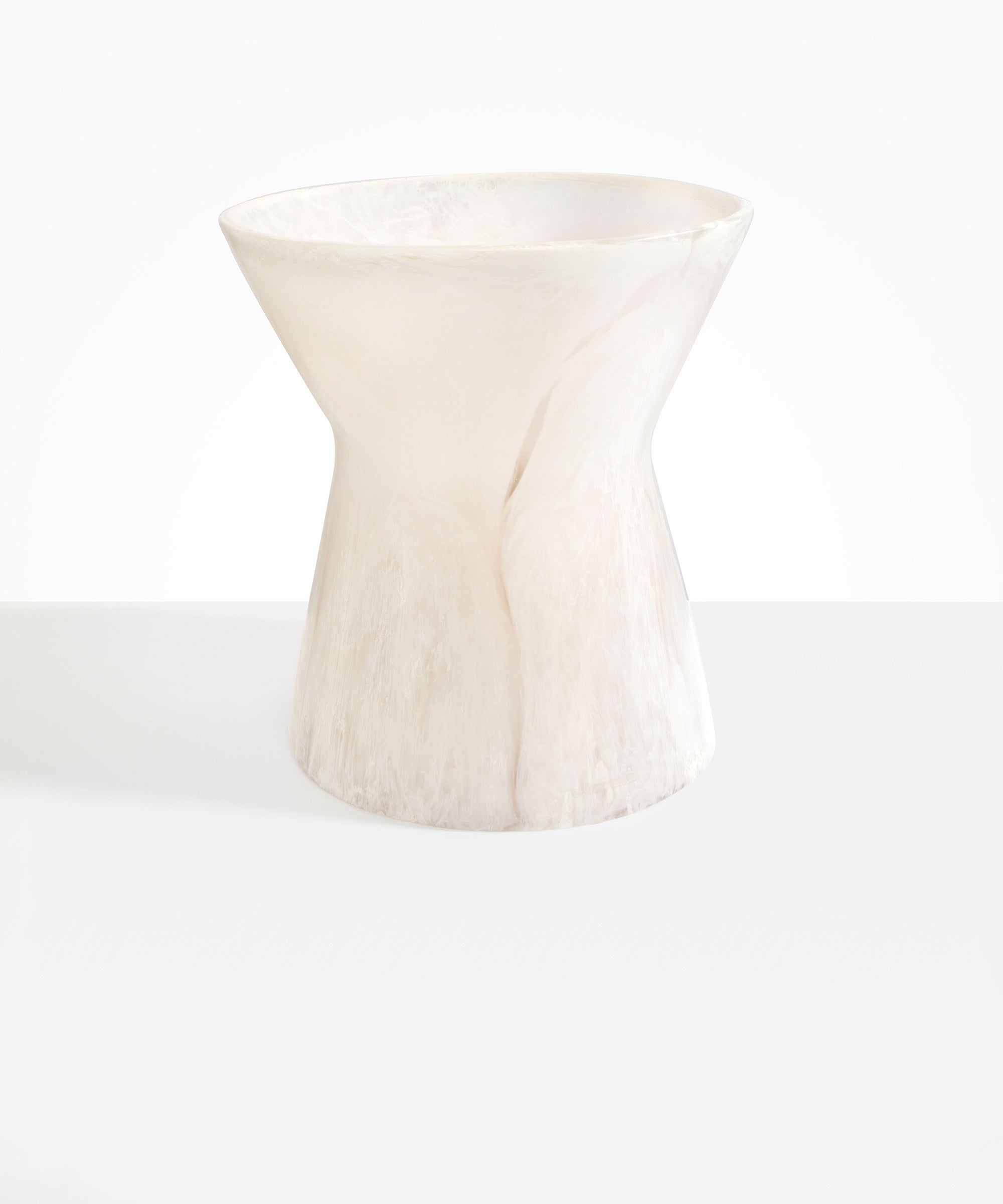 Dinosaur Designs Extra Large Bow Vase in Chalk Swirl Colour resin.