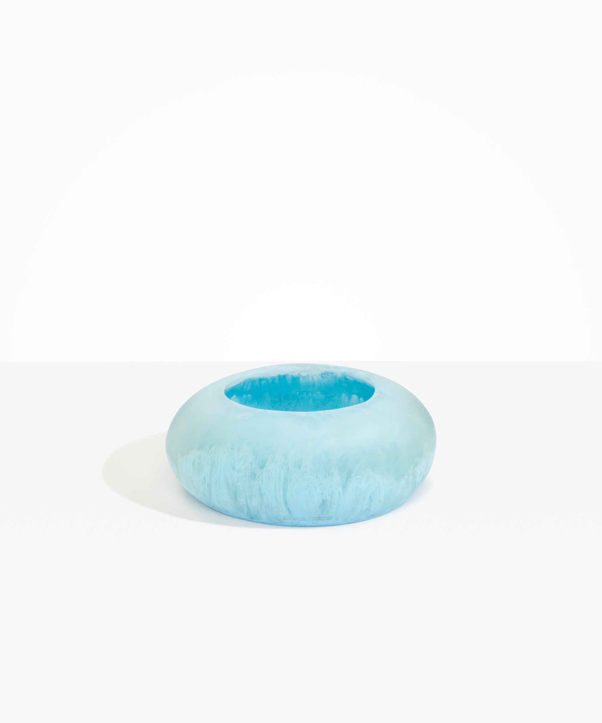 Dinosaur Designs VASRCKFLT flat rock vase POOL 