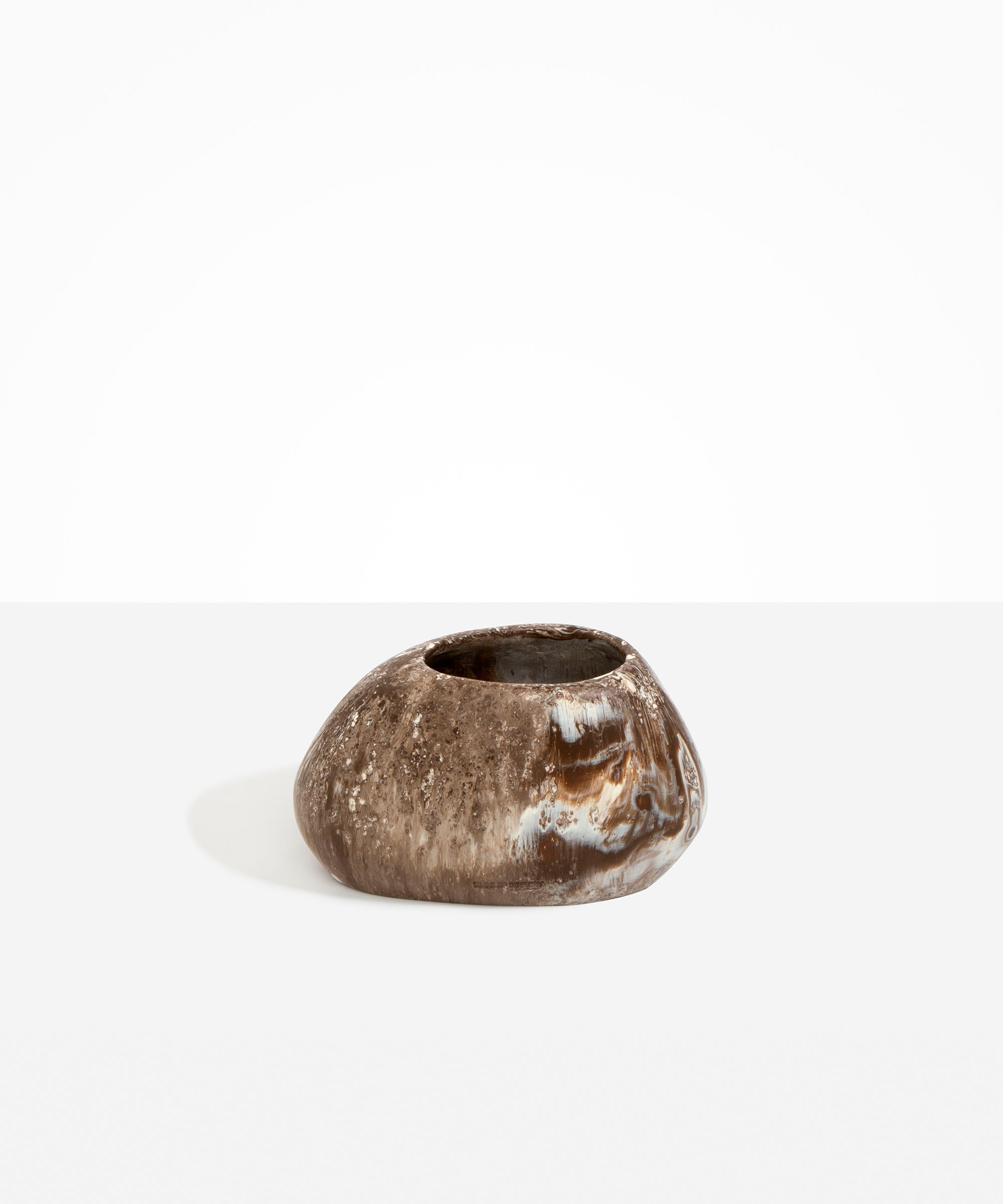 Dinosaur Designs VASRCKOVL Oval Rock Vase CAPPUCCINO..