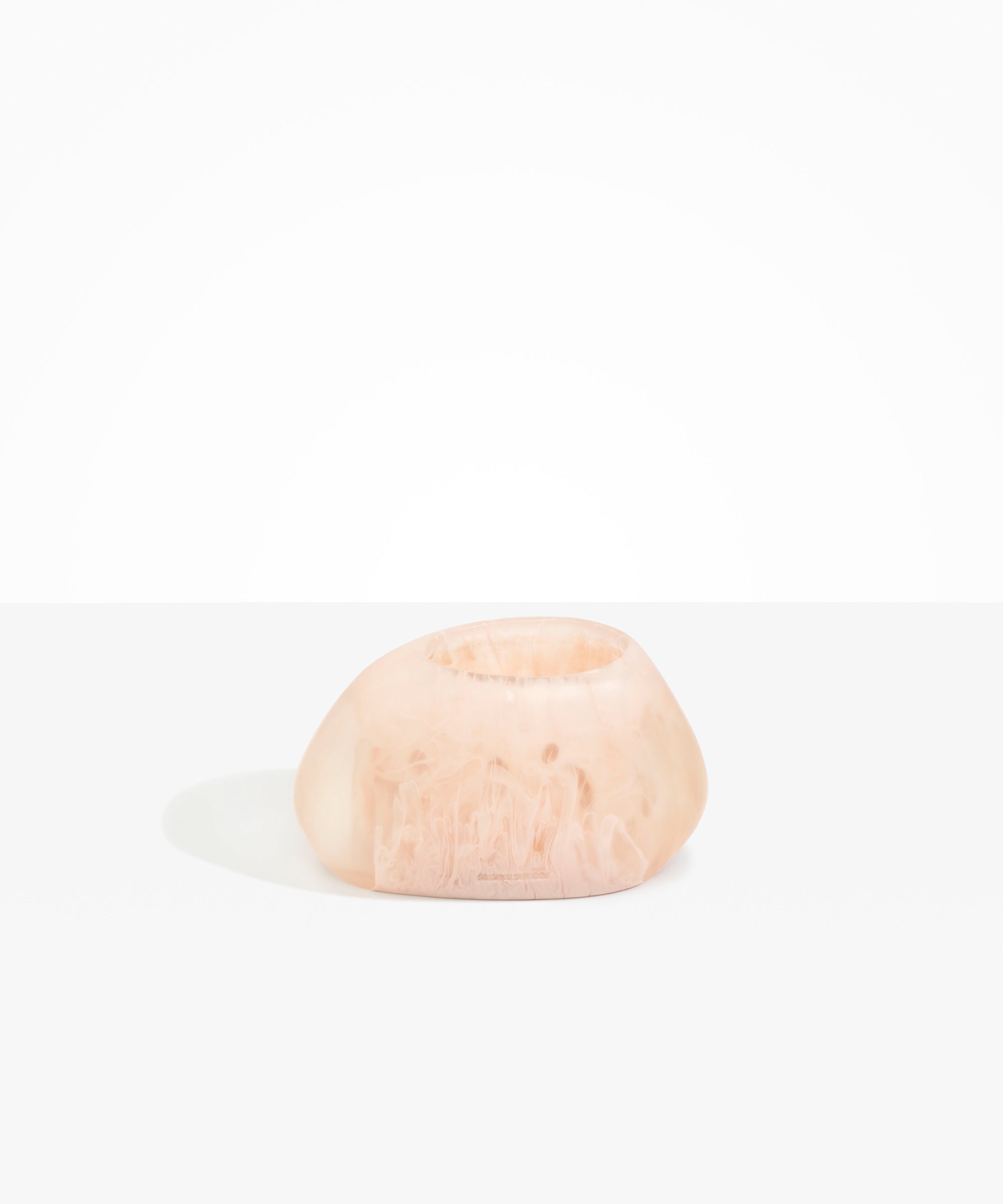 Dinosaur Designs VASRCKOVL oval rock vase ROSE SWIRL 