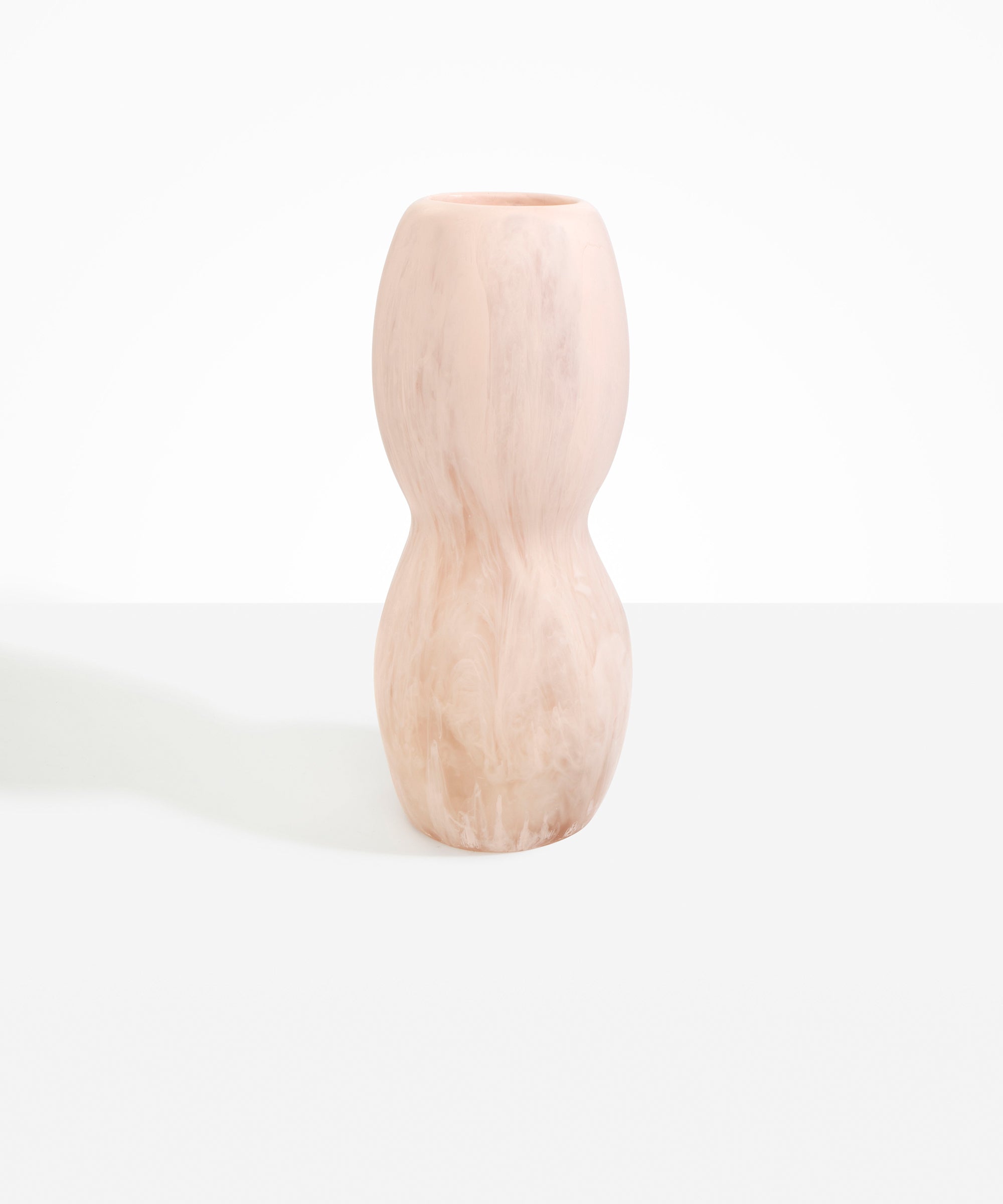 Dinosaur Designs Rock Totem Vase in Rose Swirl Colour resin