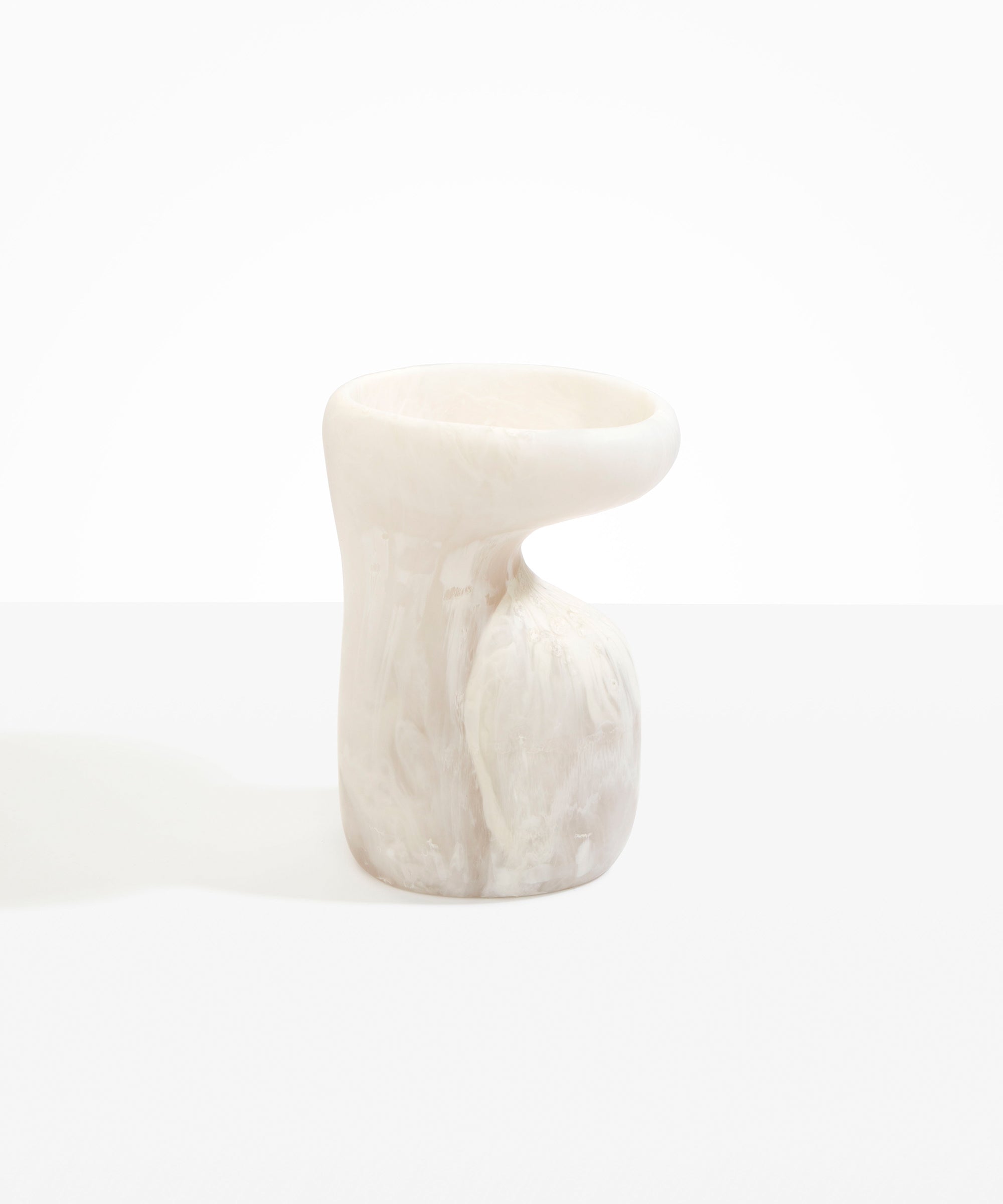 Dinosaur Designs Large Sprout Vase in Chalk Swirl Colour resin.