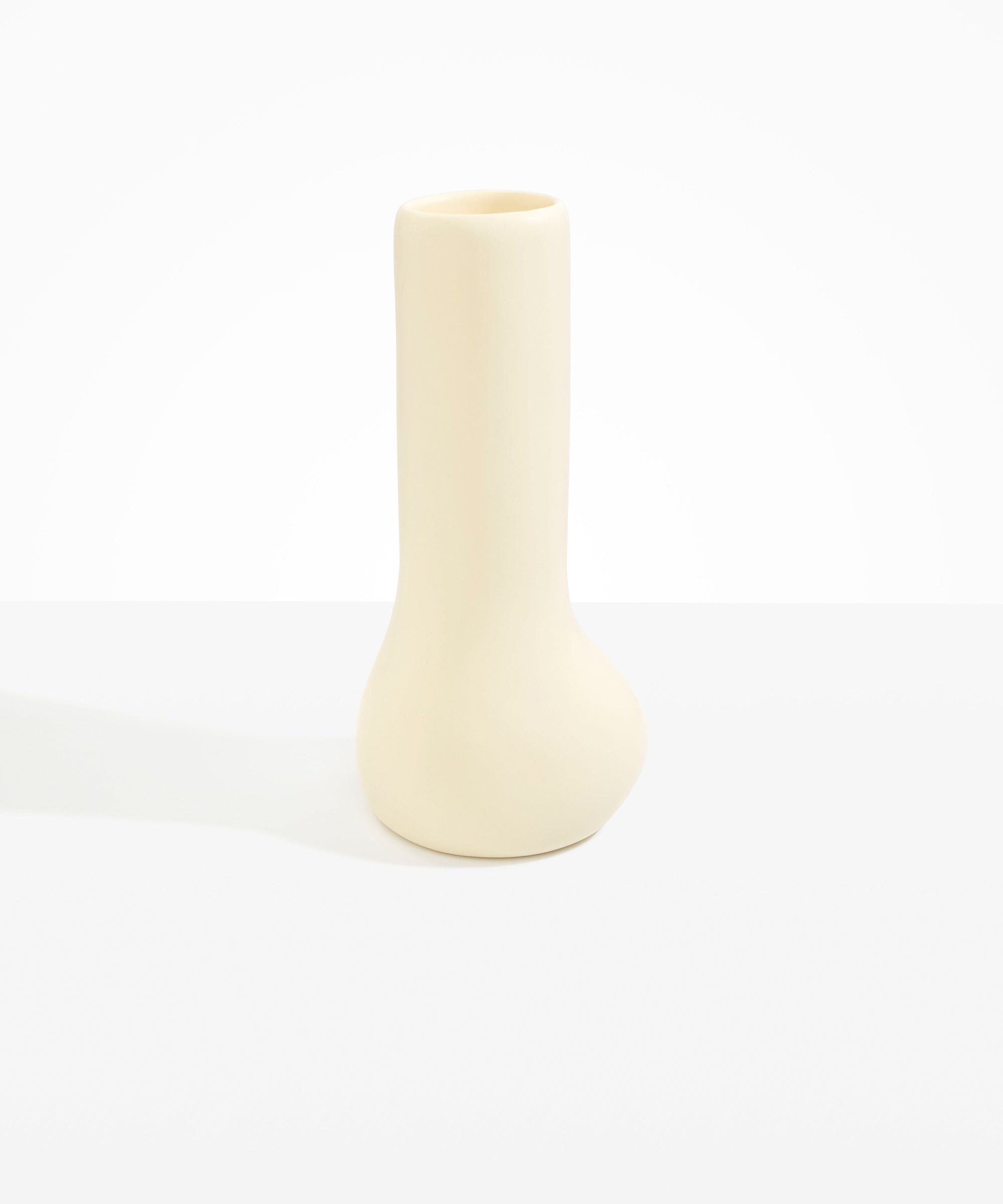 Dinosaur Designs Tall Stem Vase in Cream Colour resin