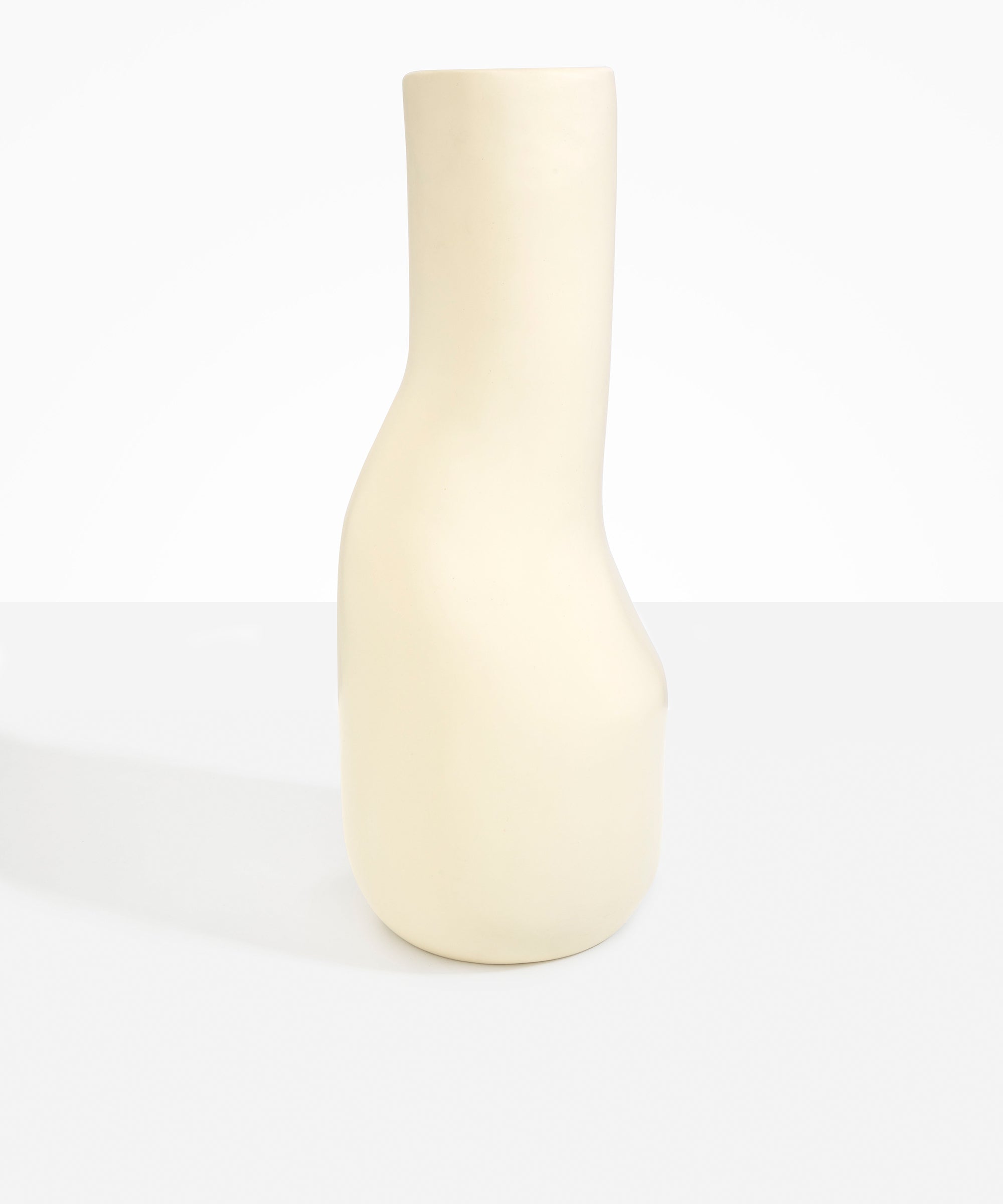 Dinosaur Designs Tall Studio Vase in Cream colour resin