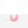 Dinosaur Designs Mini Branch Vase in Shell Pink —  marbled pink resin decorative vase with chunky U-shaped arch form and twin openings