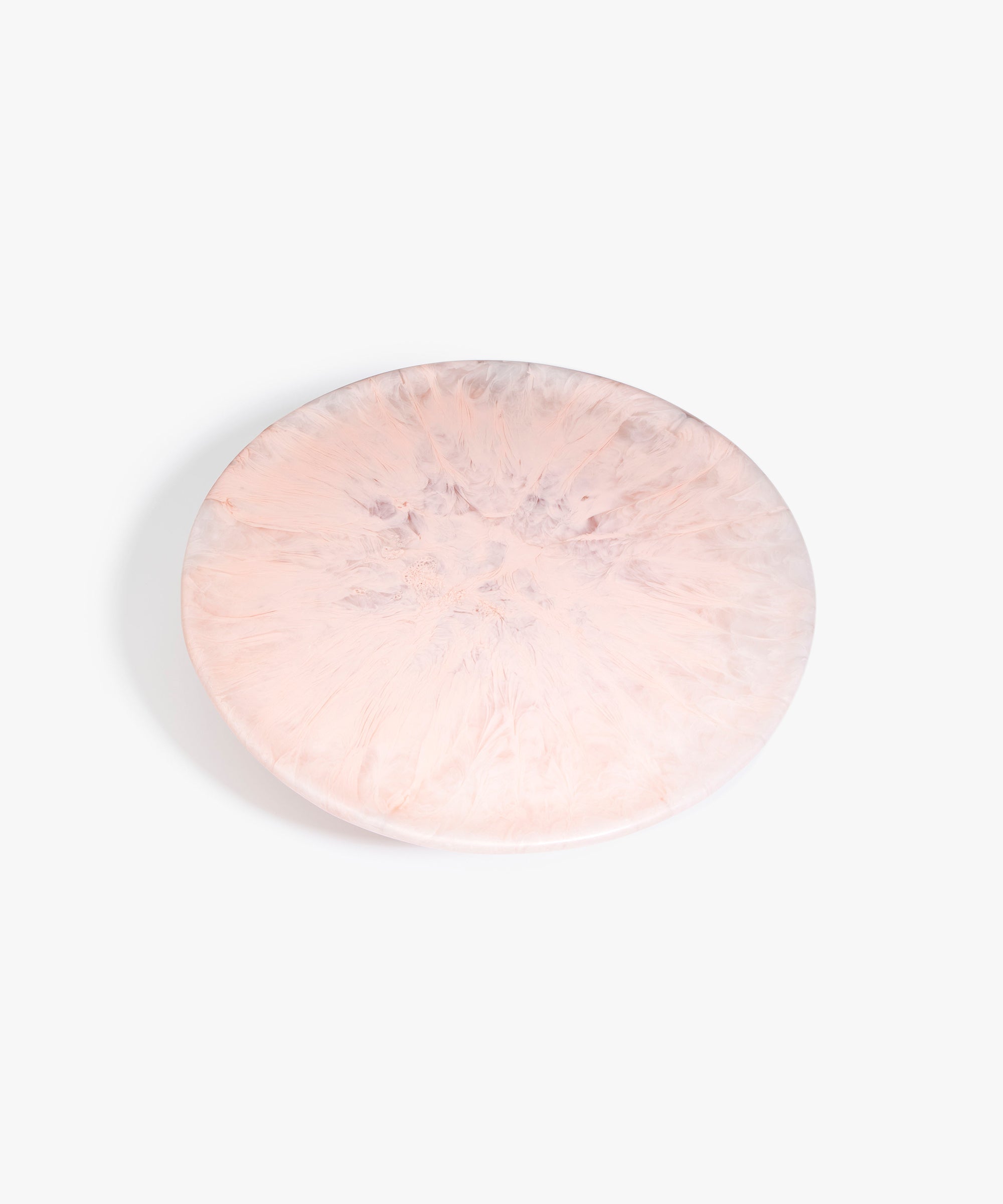 Dinosaur Designs Temple cake stand and plate in rose swirl pink colour resin