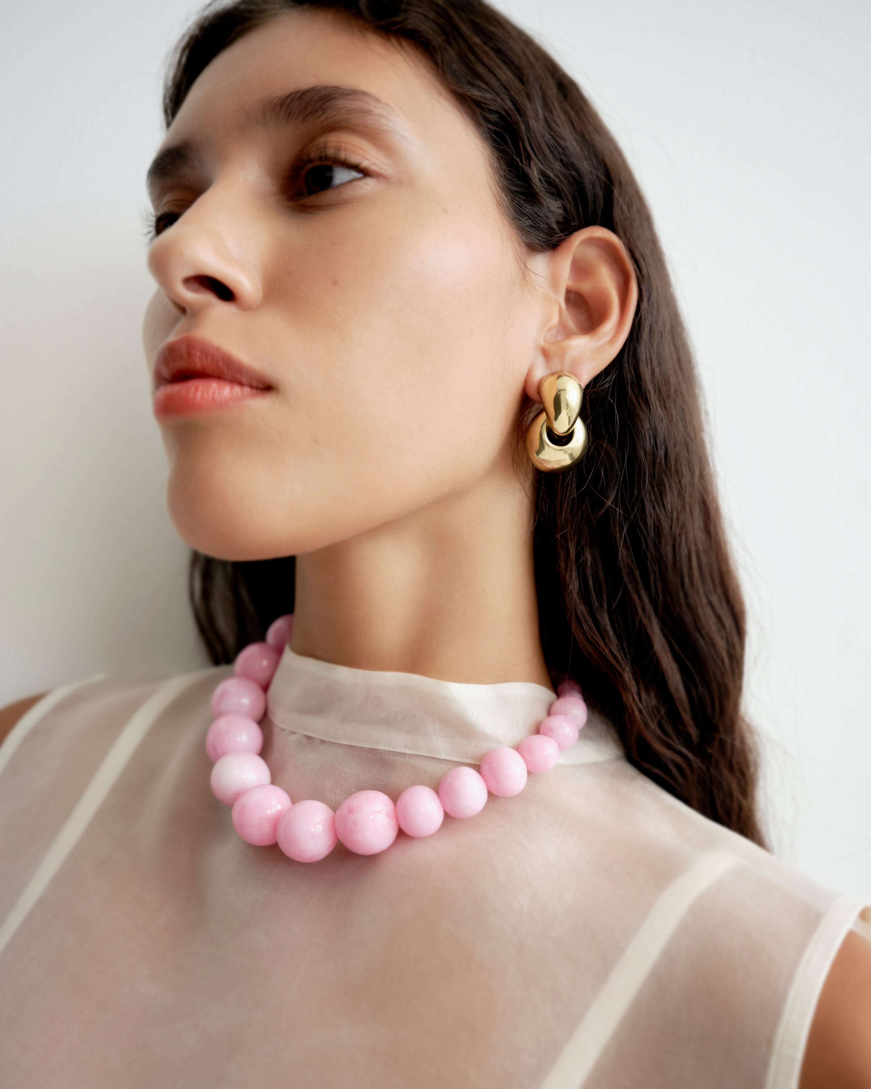 Dinosaur Designs Organic Ball Choker coloured resin bead necklace