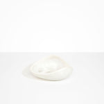 Dinosaur Designs Small Leaf Bowl in Chalk Swirl Colour resin