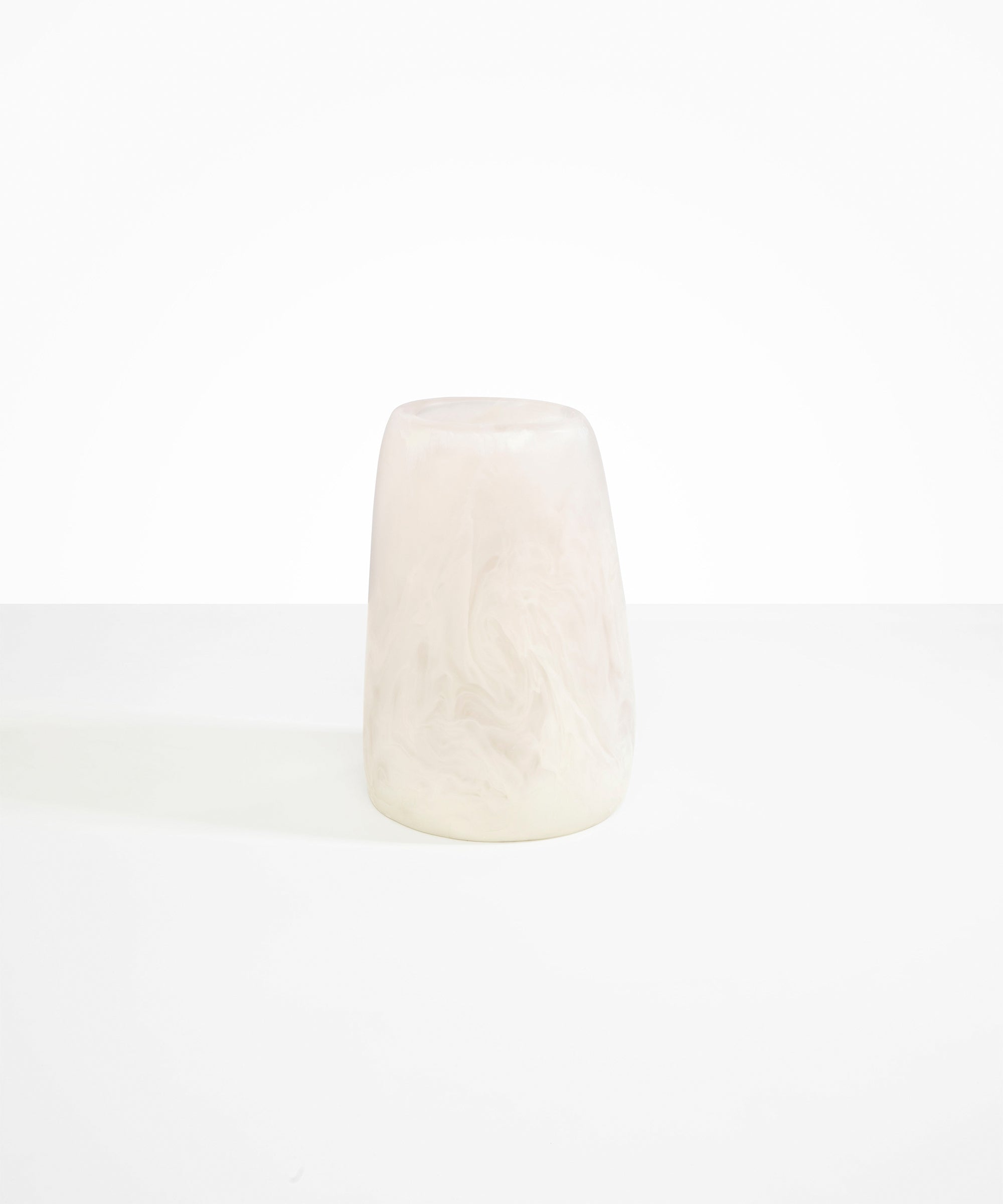 Dinosaur Designs Large Pebble Vase in Chalk Swirl Colour resin