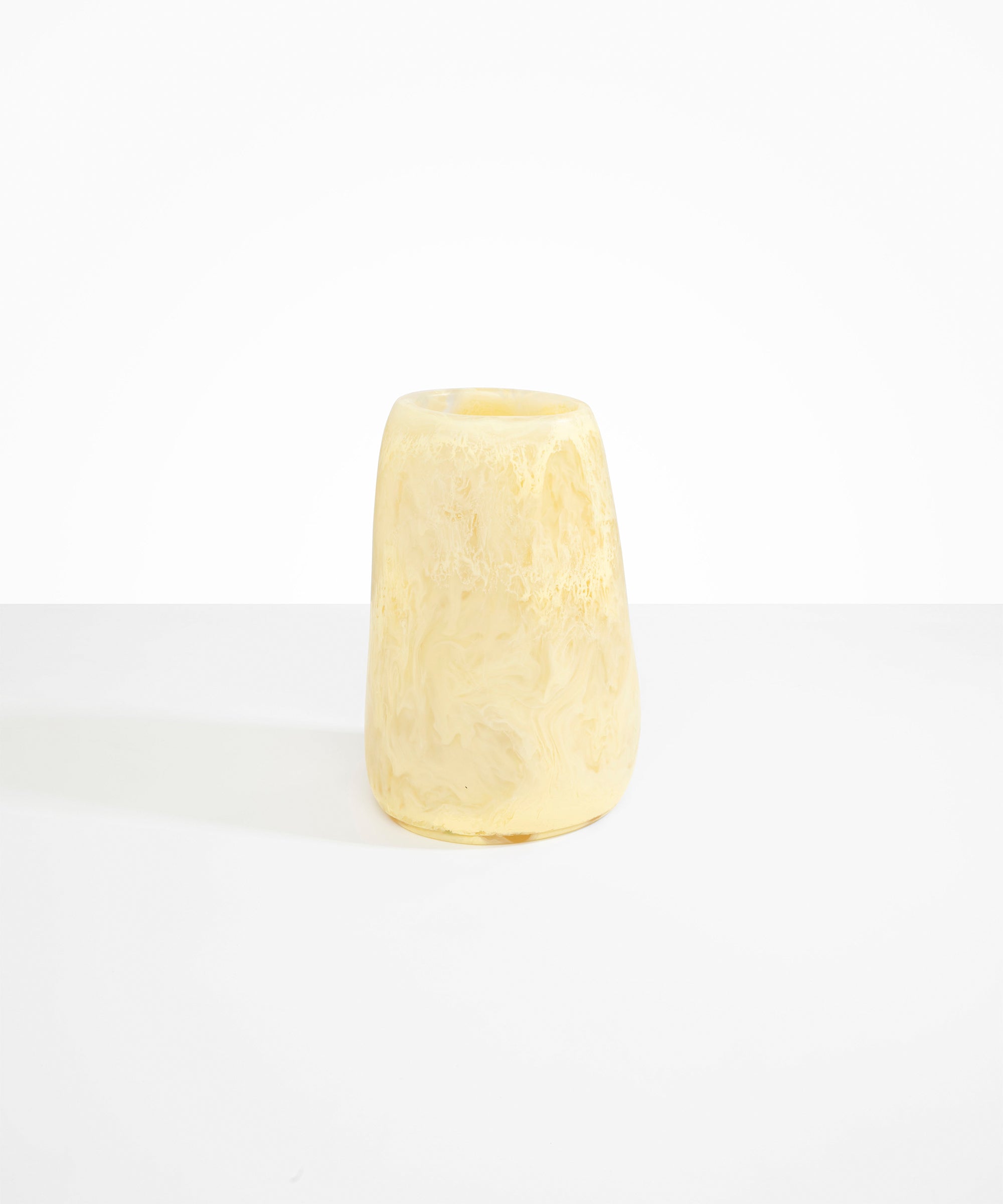 Dinosaur Designs Large Pebble Vase in Lemon Colour resin