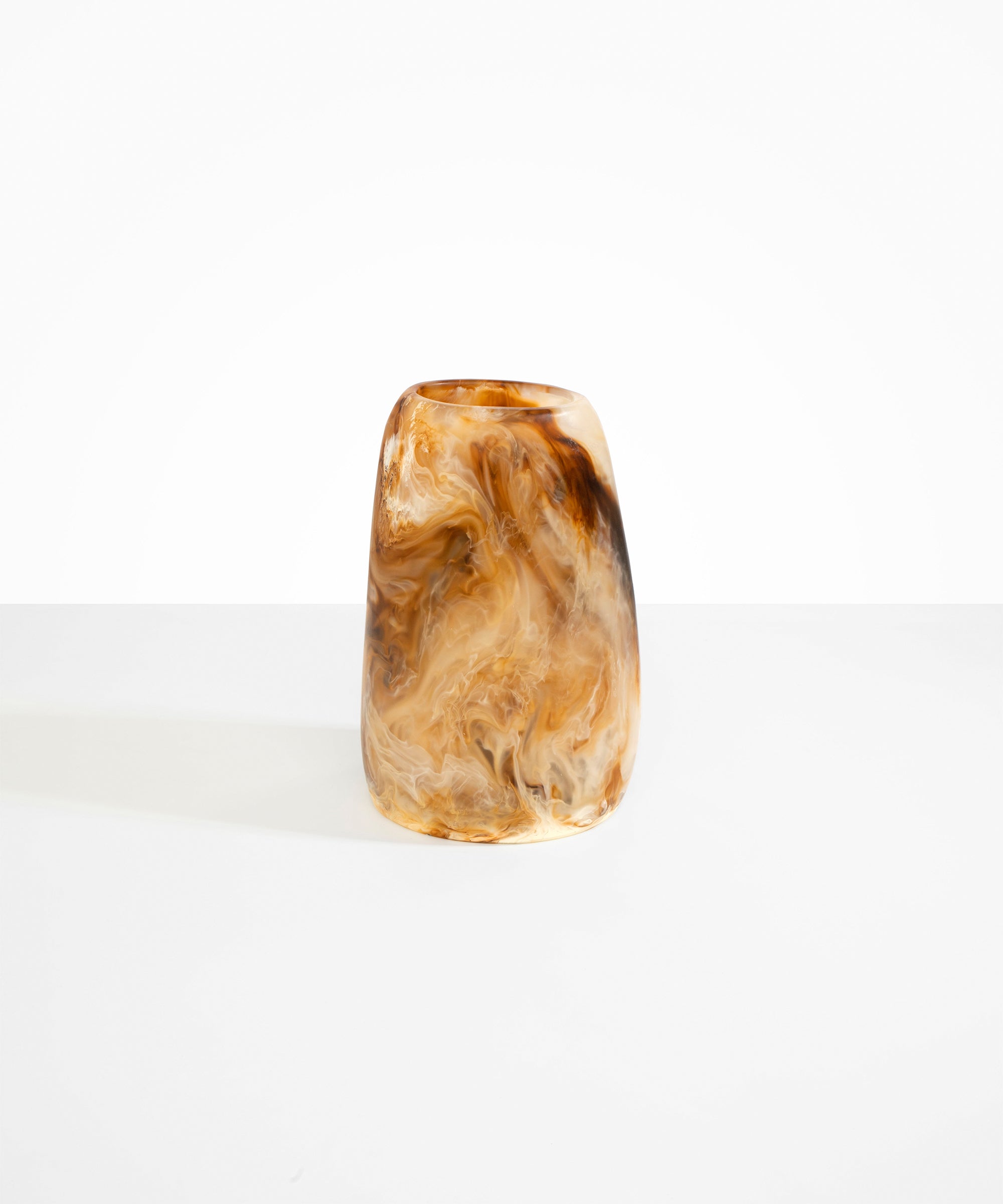 Dinosaur Designs Large Pebble Vase in Light Horn Colour resin