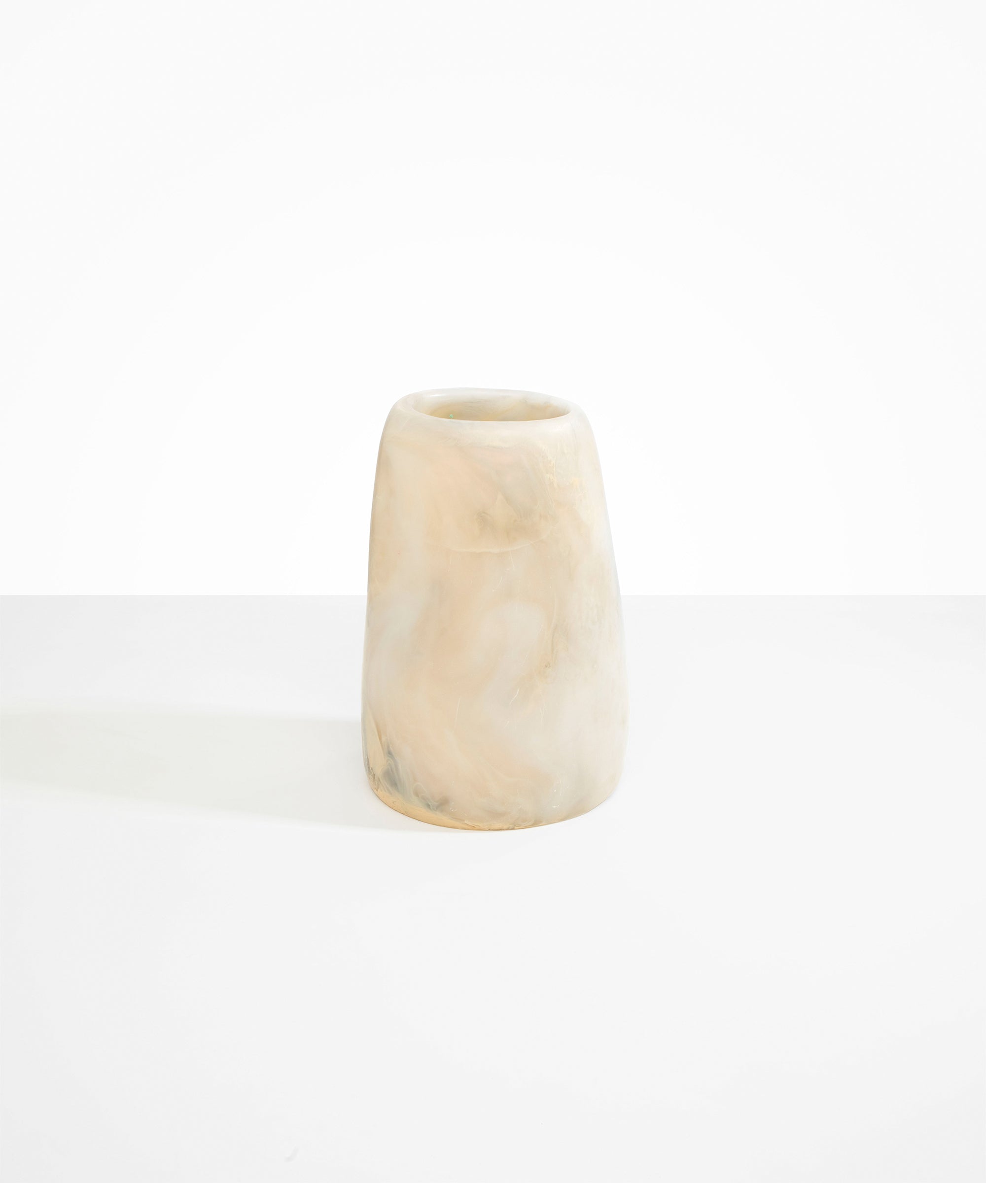 Dinosaur Designs Large Pebble Vase in Sandy Pearl Colour resin