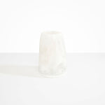 Dinosaur Designs Large Pebble Vase in Snow Swirl Colour resin