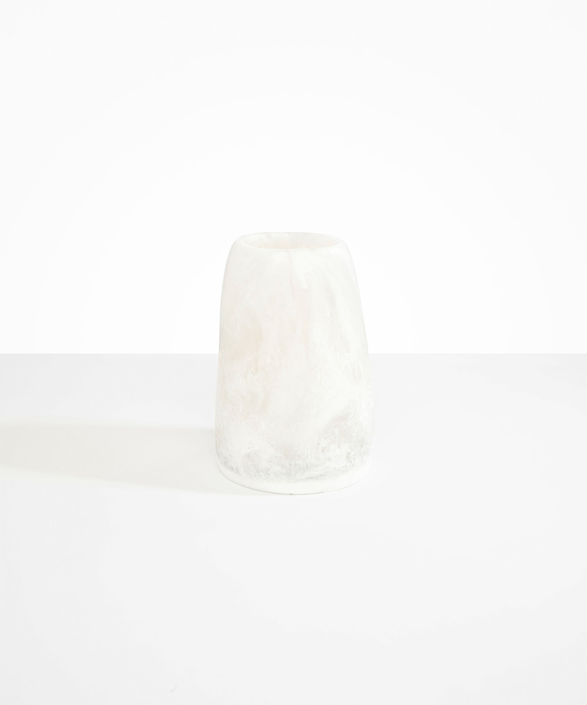 Dinosaur Designs Large Pebble Vase in Snow Swirl Colour resin