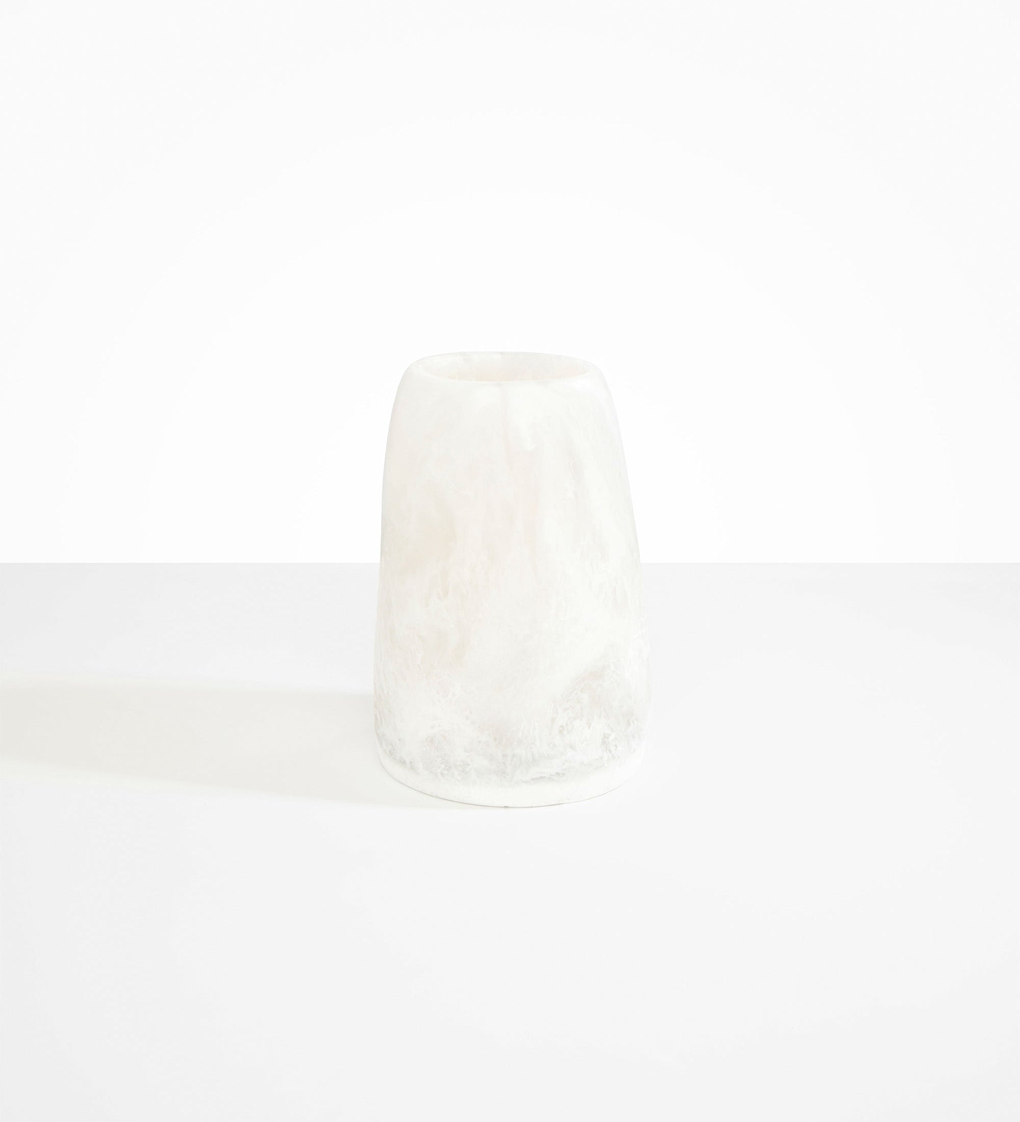 Dinosaur Designs Large Pebble Vase Vases in Snow Swirl Colour resin