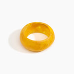 Dinosaur Designs Large Organic Oval Bangle Bracelets in Honeycomb Colour resin with Wide Fit