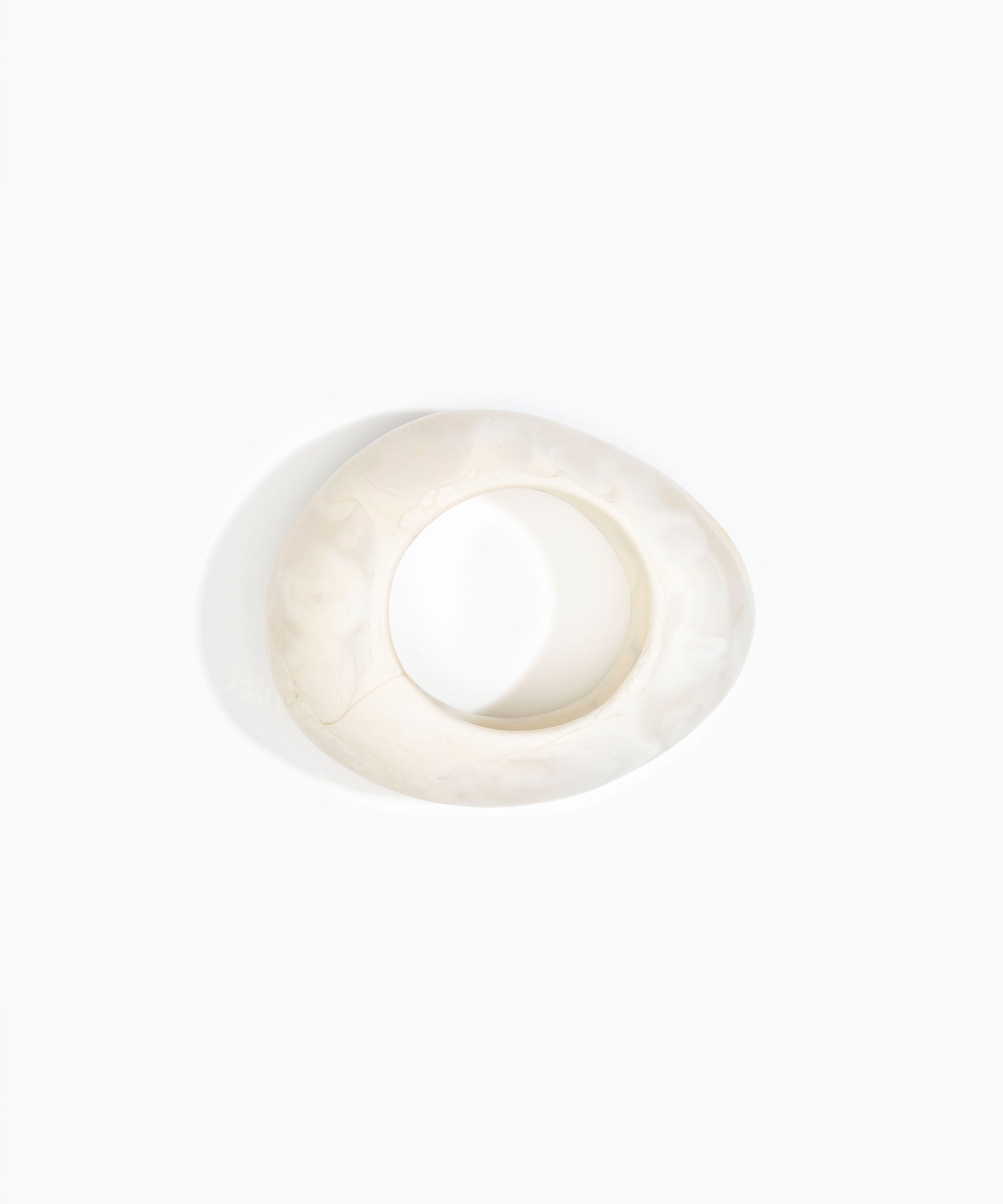 Dinosaur Designs Large Rock Bangle Jewelry in Chalk Swirl Colour resin with Wide Fit