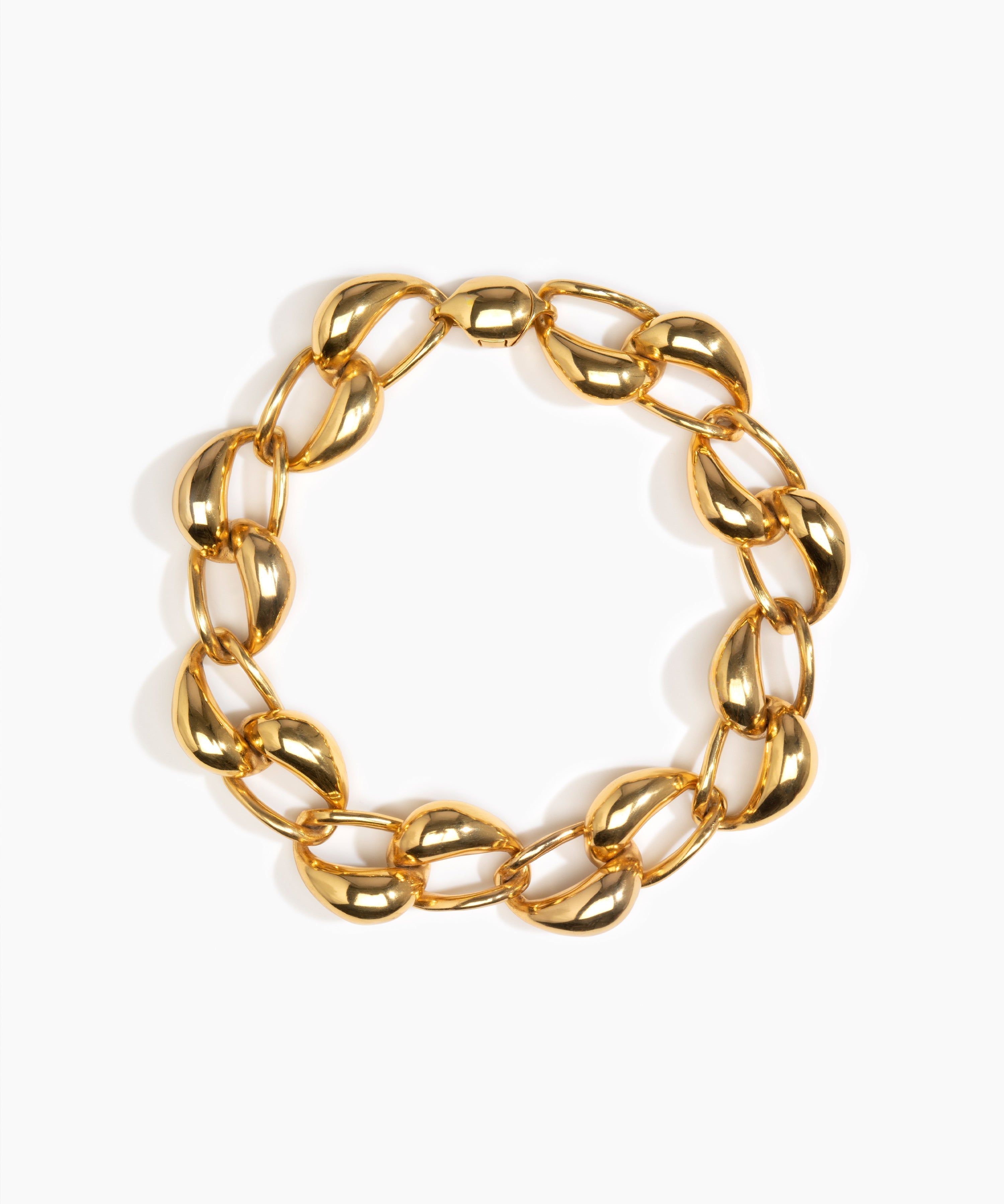 LO Collections Cocoon Choker Necklaces in 24k Gold-Plated Brass Material 