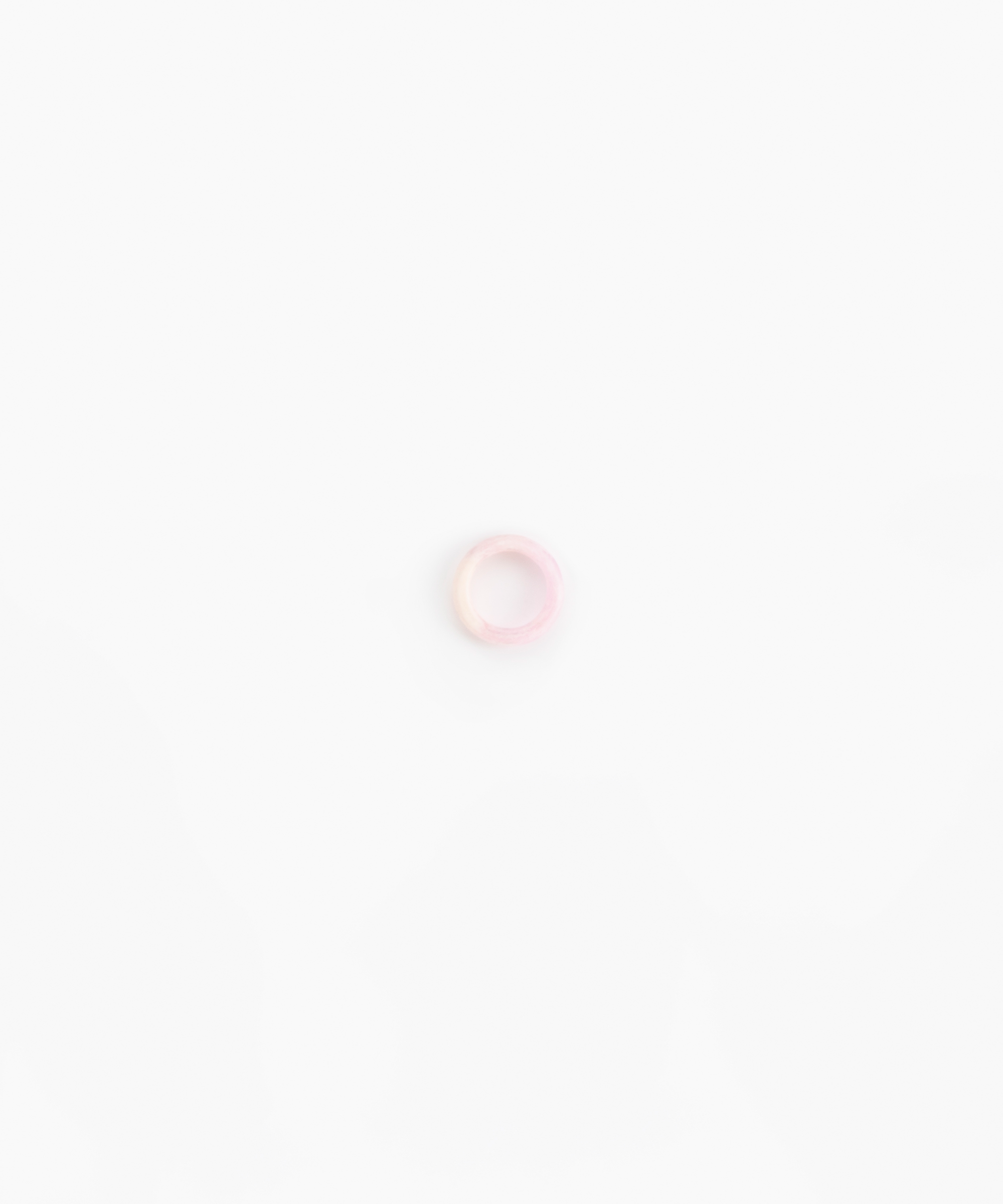Dinosaur Designs Modern Tribal Band Ring Rings in Shell Pink Colour resin with Regular Fit