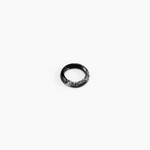 Dinosaur Designs Modern Tribal Band Ring Rings in Black Marble Colour resin with Regular Fit
