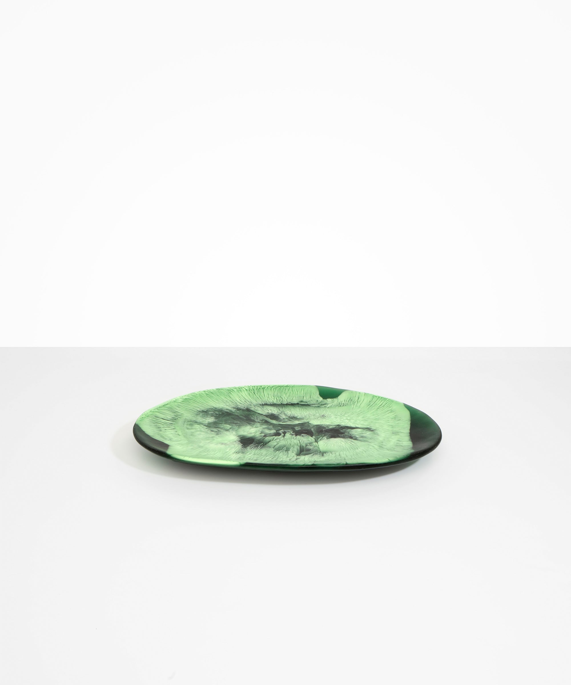 Dinosaur Designs Large Temple Platter in Moss Colour resin.