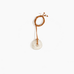 Dinosaur Designs Drift Pendant Necklaces in Chalk Swirl Colour resin with Silver-Plated Brass Material