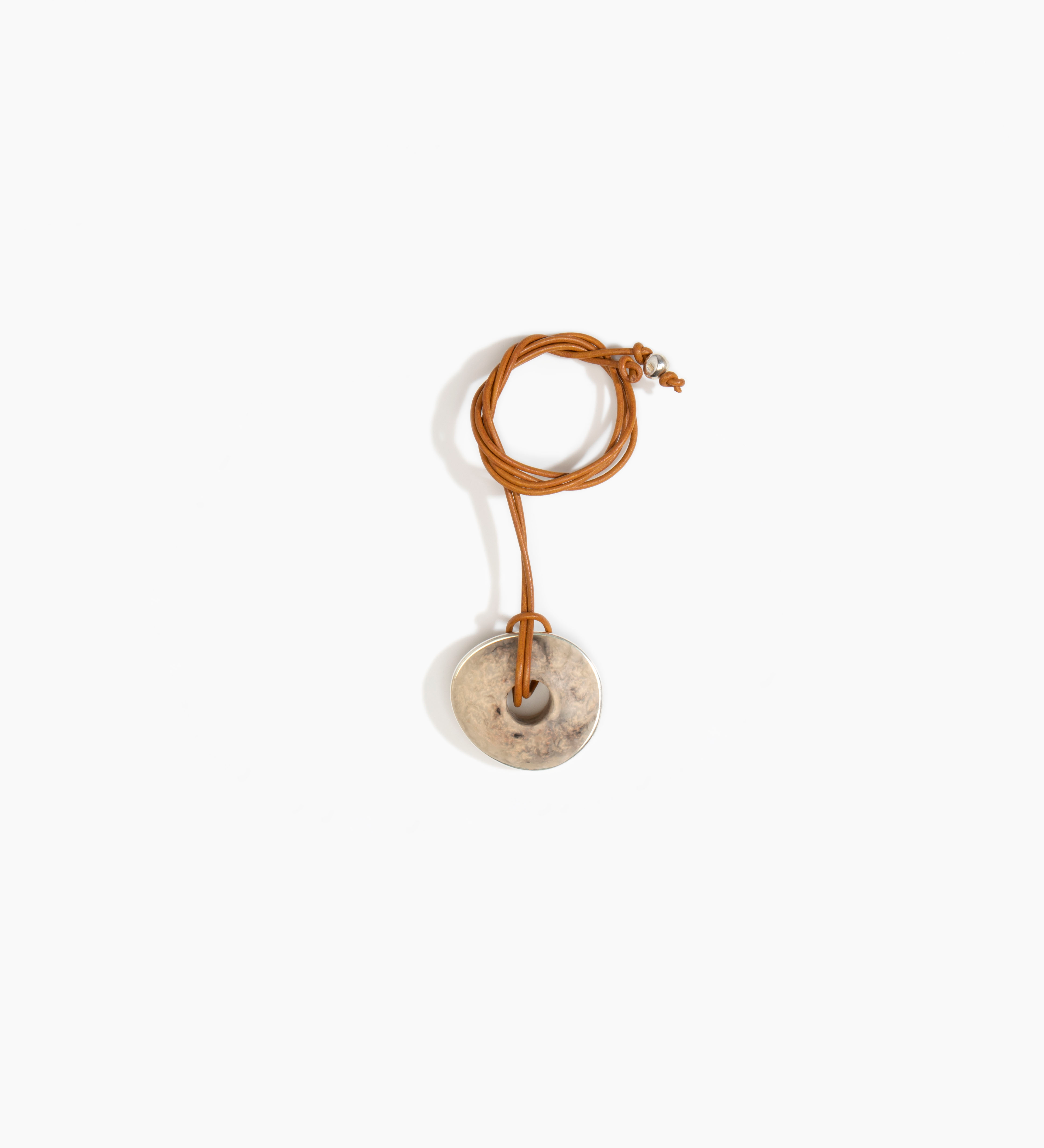 Dinosaur Designs Drift Pendant Necklaces in Sandy Pearl Colour resin with Silver-Plated Brass Material