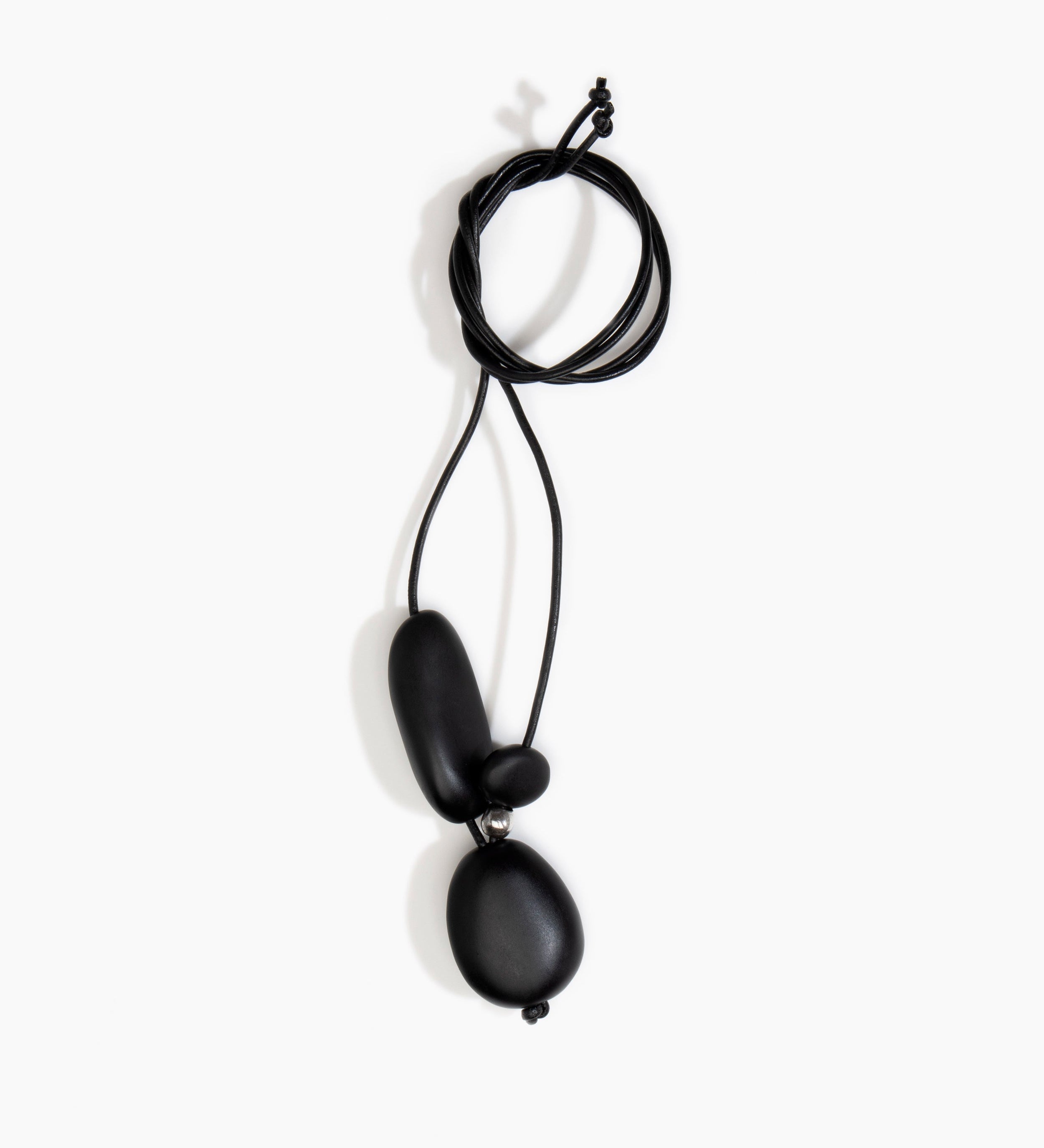 Dinosaur Designs Rock Cluster Pendant Necklaces in Black Colour resin with Nano-Coated Brass Bead Material