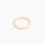 Dinosaur Designs Small Organic Oval Bangle Bracelets in Cream Colour resin with Wide Fit