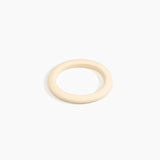 Dinosaur Designs Small Organic Oval Bangle Bracelets in Cream Colour resin with Wide Fit
