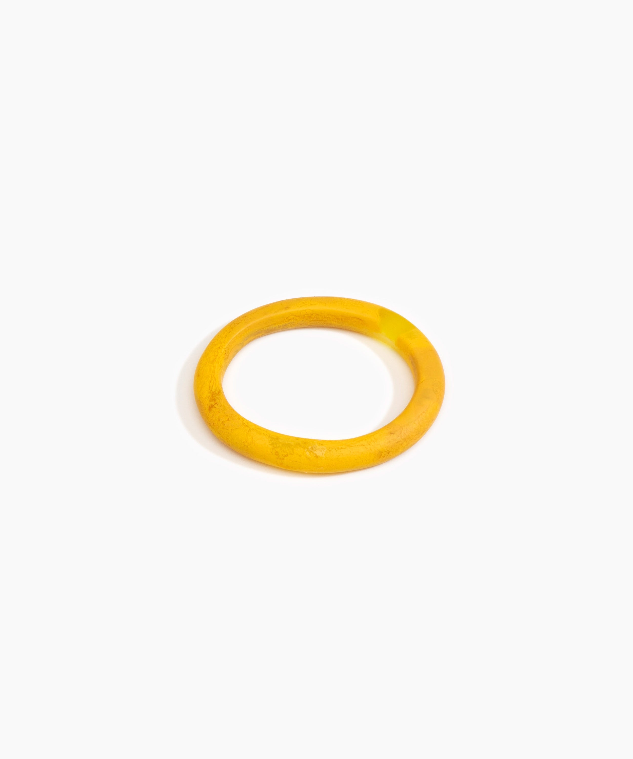 Dinosaur Designs Small Organic Oval Bangle Bracelets in Honeycomb Colour resin with Wide Fit
