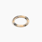 Dinosaur Designs Small Organic Oval Bangle Bracelets in Sandy Pearl Colour resin with Wide Fit