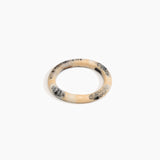 Dinosaur Designs Small Organic Oval Bangle Bracelets in Sandy Pearl Colour resin with Wide Fit