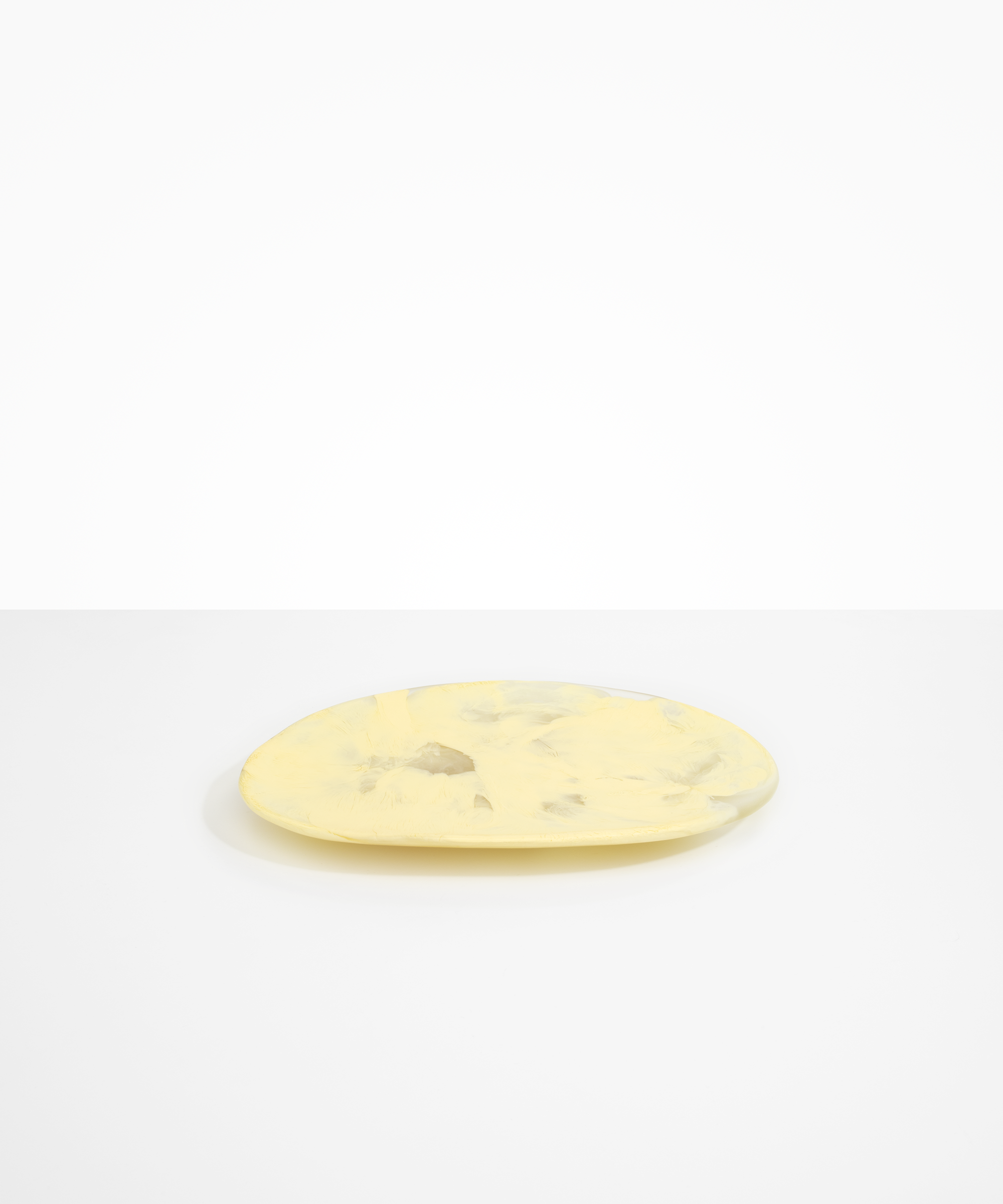 Dinosaur Designs Large Temple Platter in Lemon Colour resin.