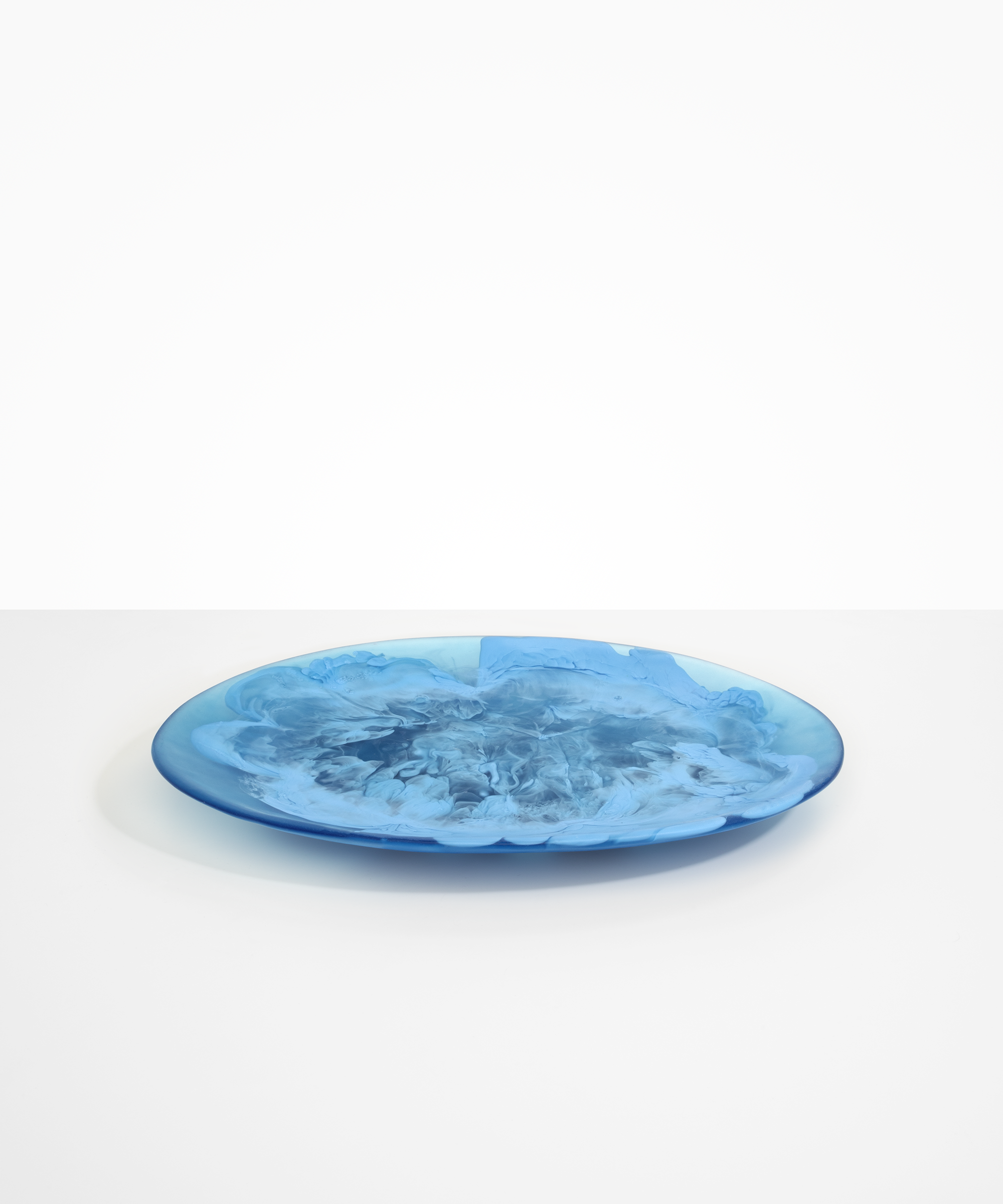 Dinosaur Designs Long Temple Platter in Sky Colour resin..
