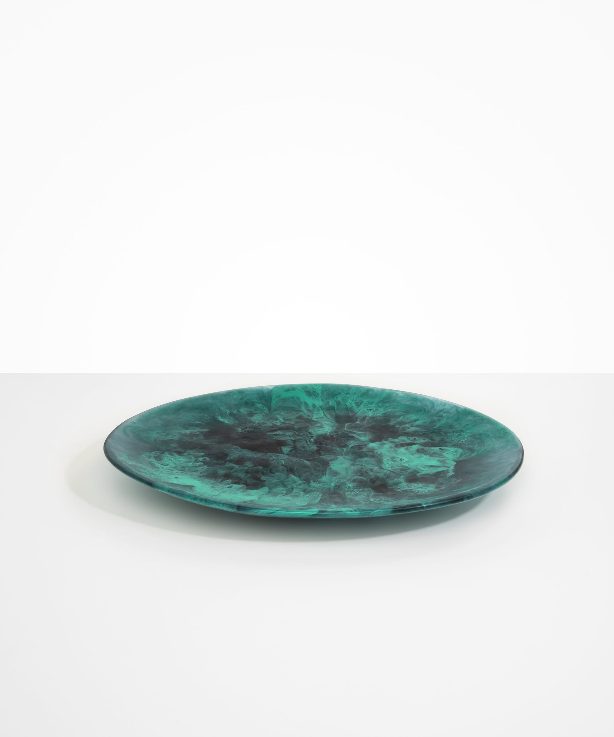 Dinosaur Designs Long Temple Platter in Mineral Swirl Colour resin