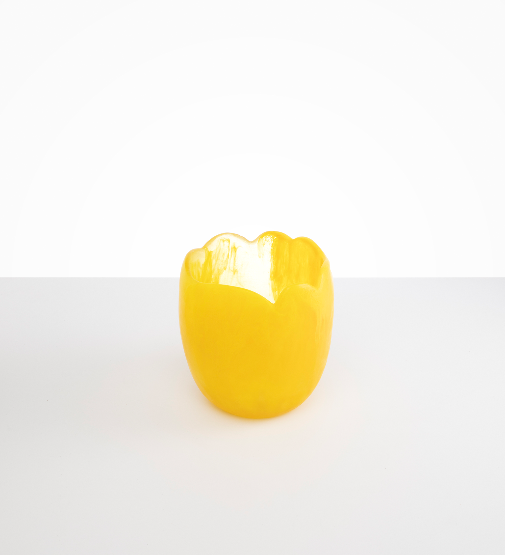 Dinosaur Designs Wide Paradise Vase Vases in Citrus Colour resin 