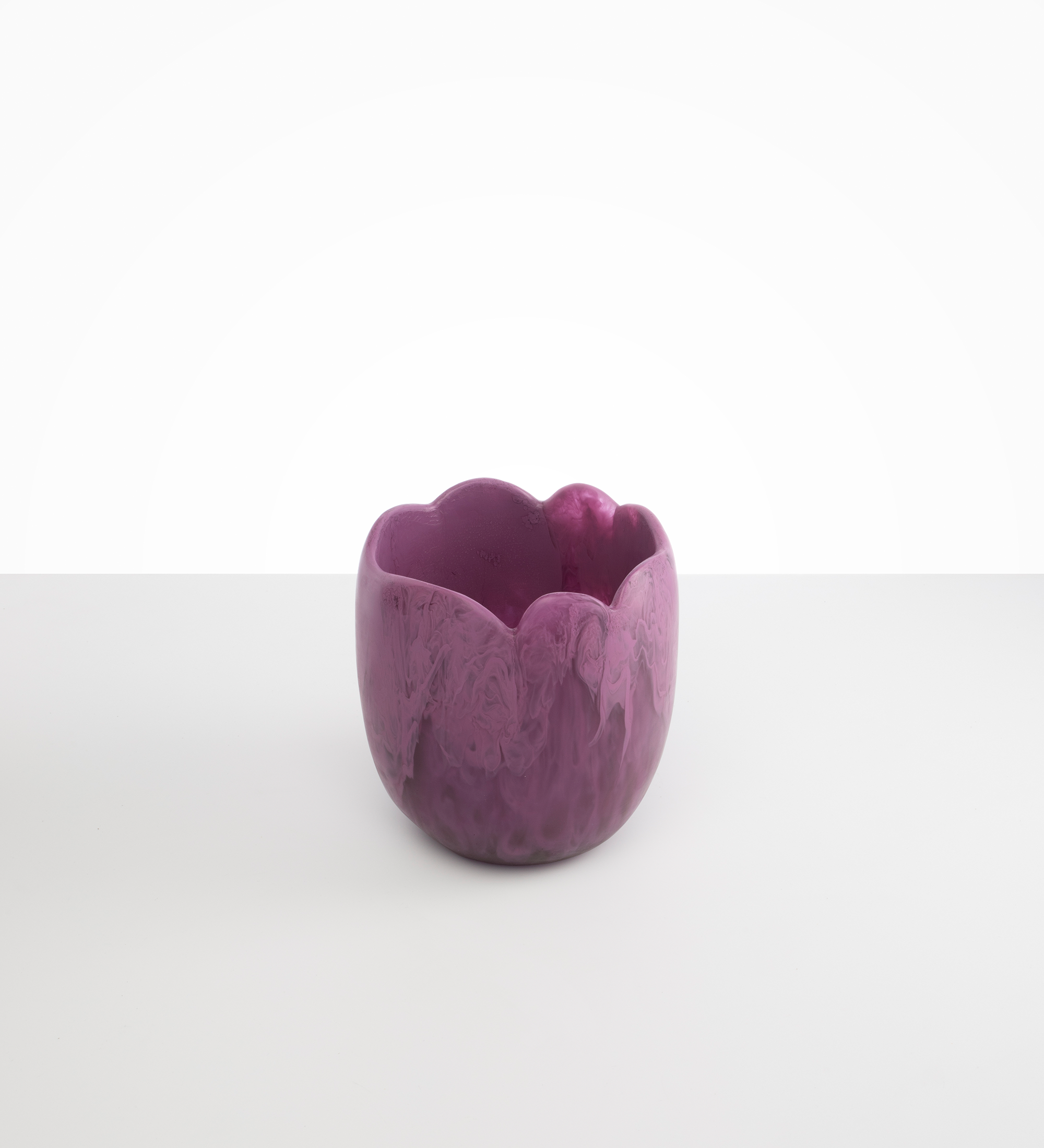 Dinosaur Designs Wide Paradise Vase Vases in Grape Colour resin 