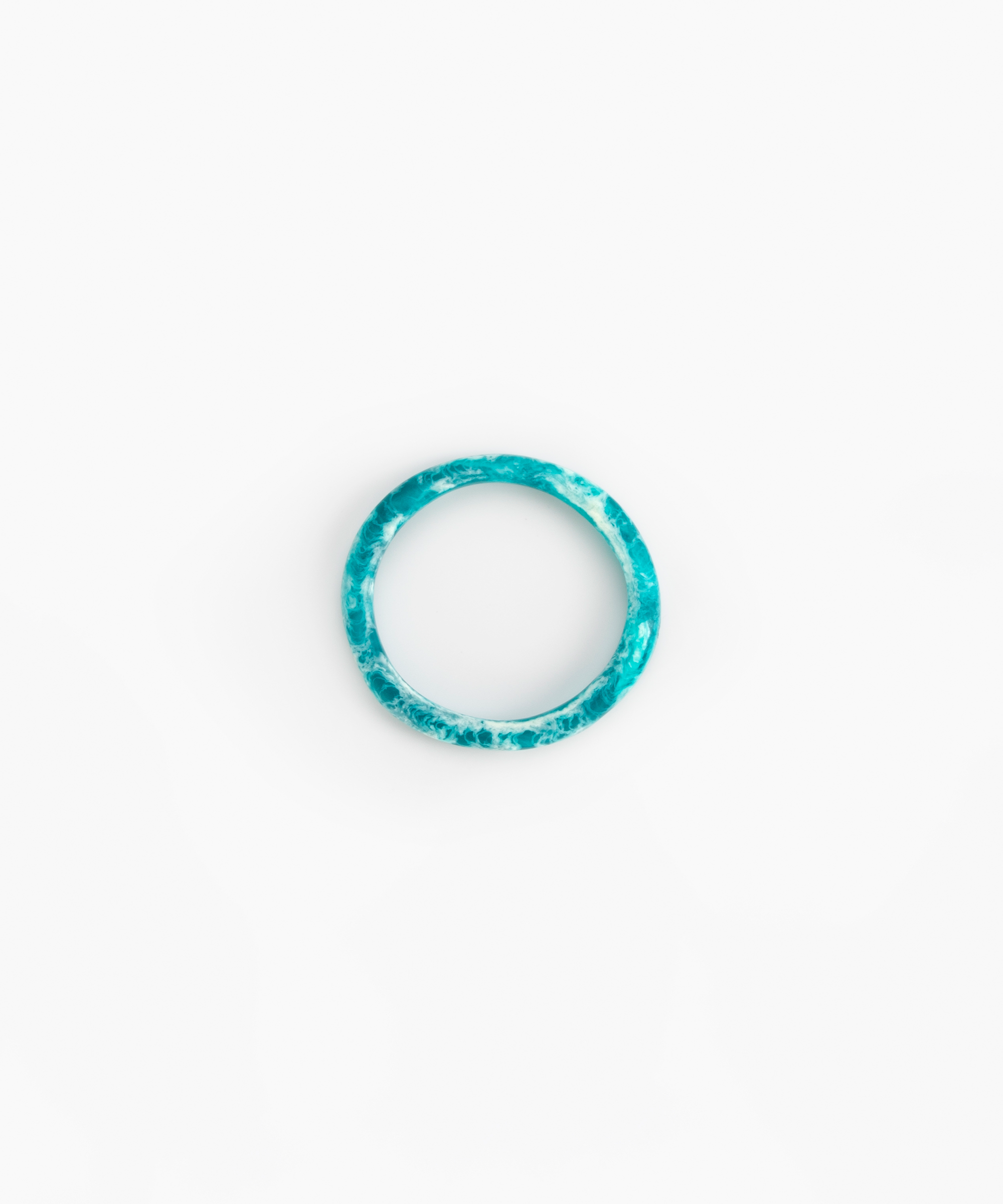 Dinosaur Designs Wishbone Bangle in Lagoon Colour resin with Wide Fit