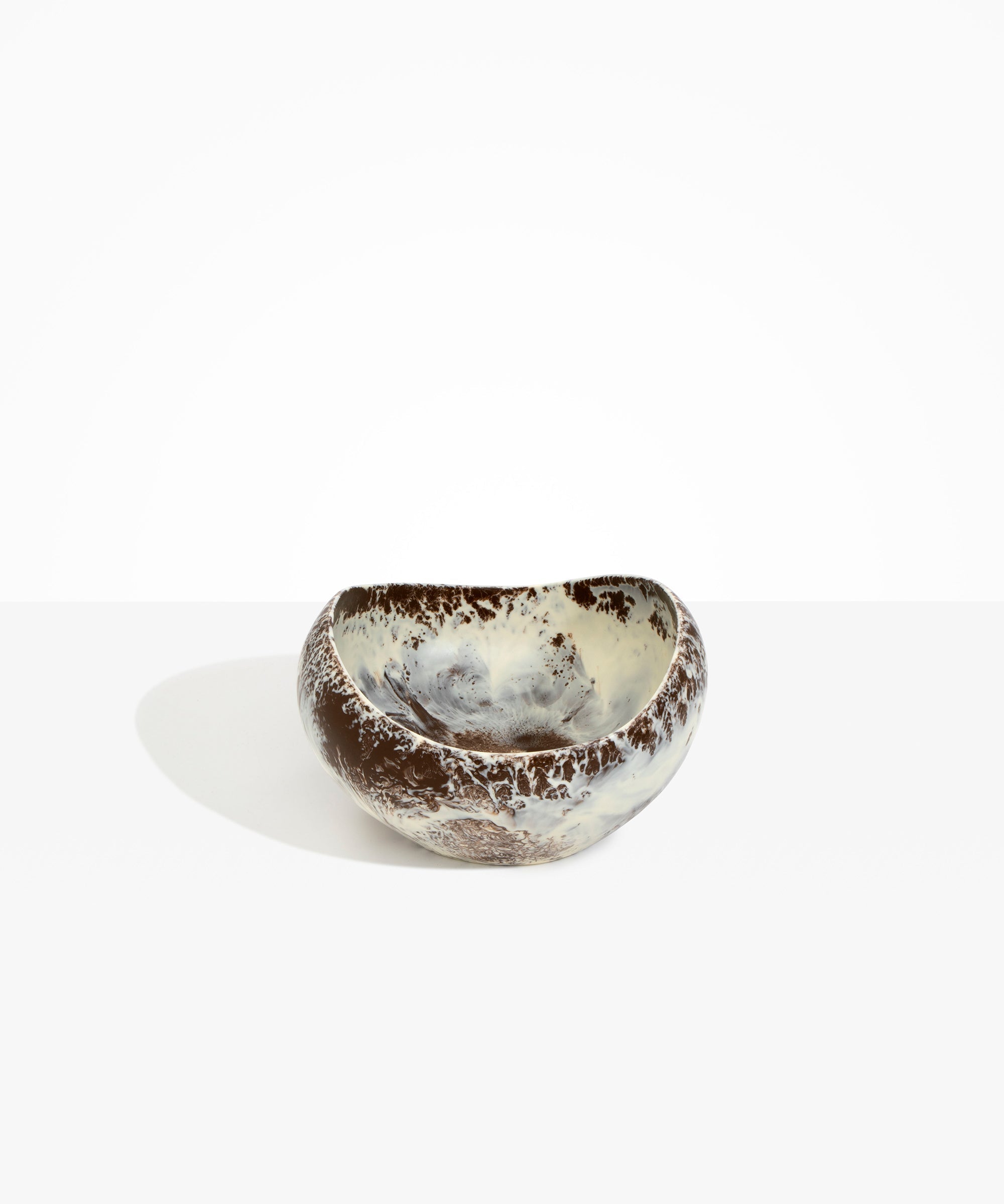Dinosaur Designs Large Beetle Bowl in Cappuccino Colour resin.
